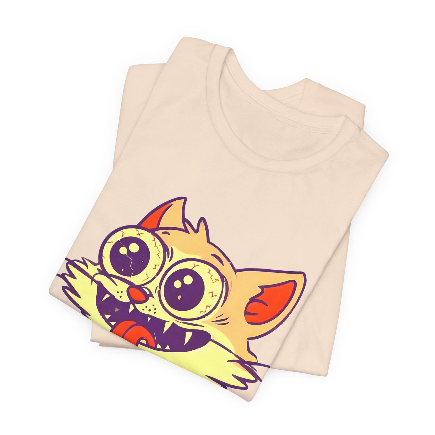 cute creepy strung out high happy kitty cat tshirt
