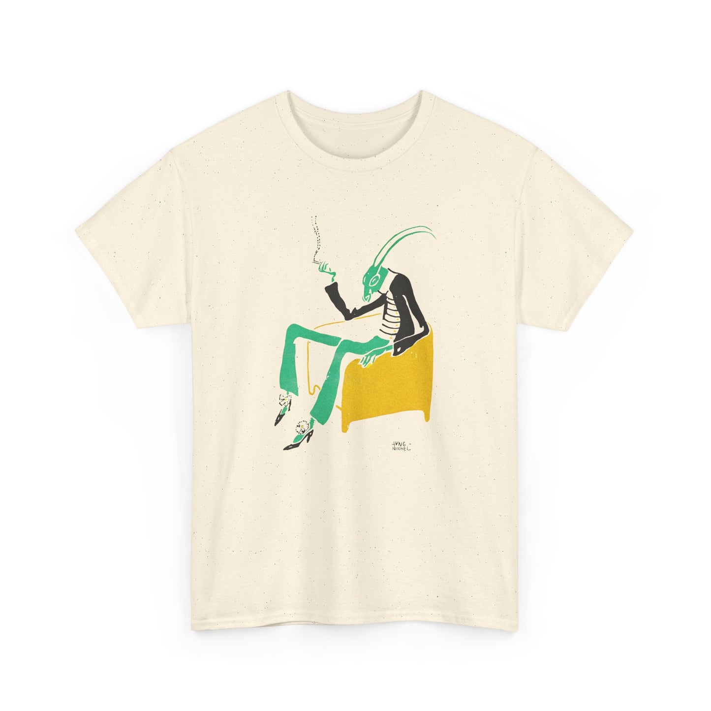 1911 cricket in an armchair painting by ludwig heinrich jungnickel reproduction tshirt