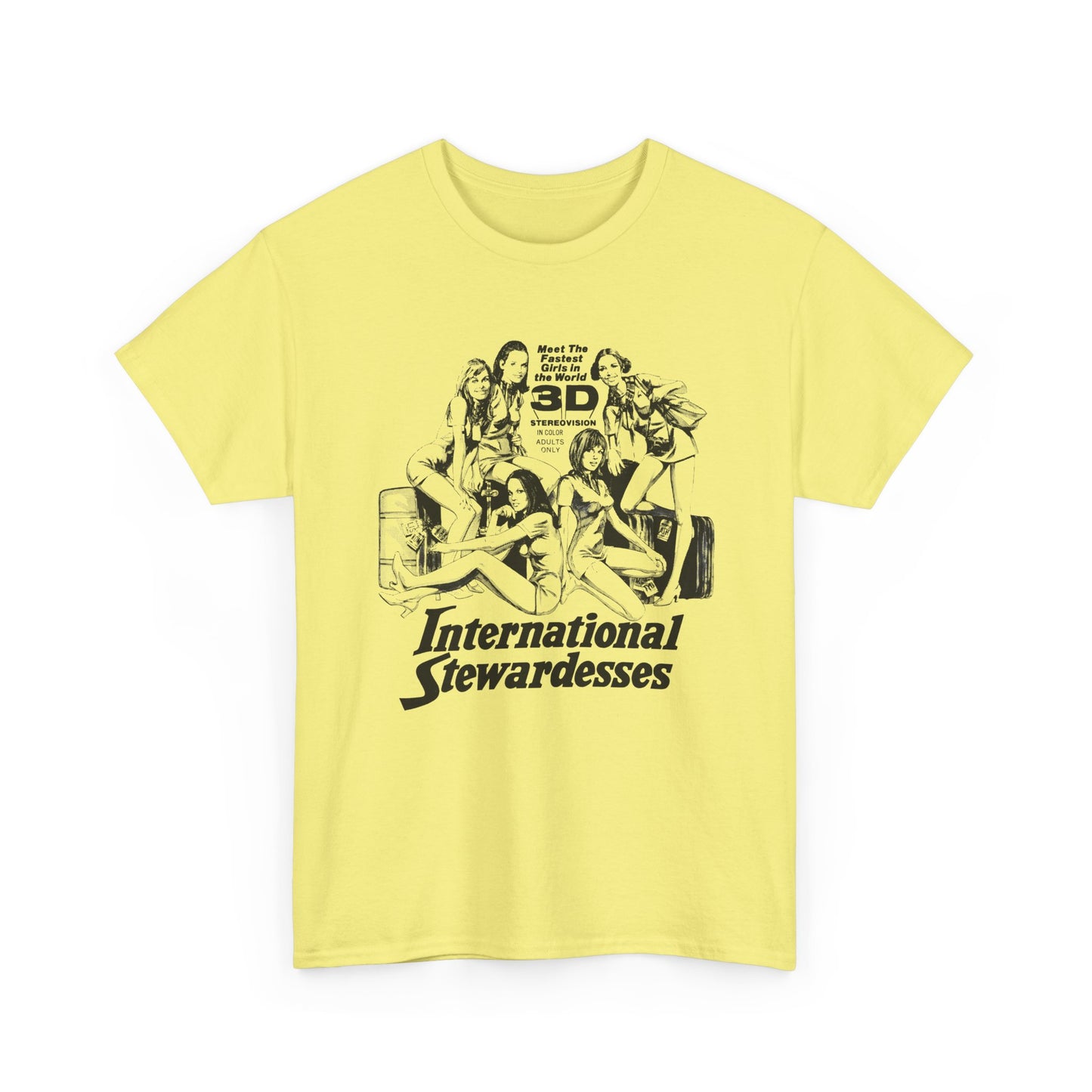 international stewardesses 1973 sexploitation comedy movie poster tshirt