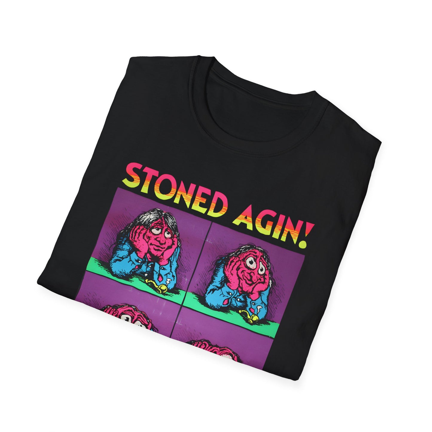 stoned agin! r. crumb blacklight poster tshirt