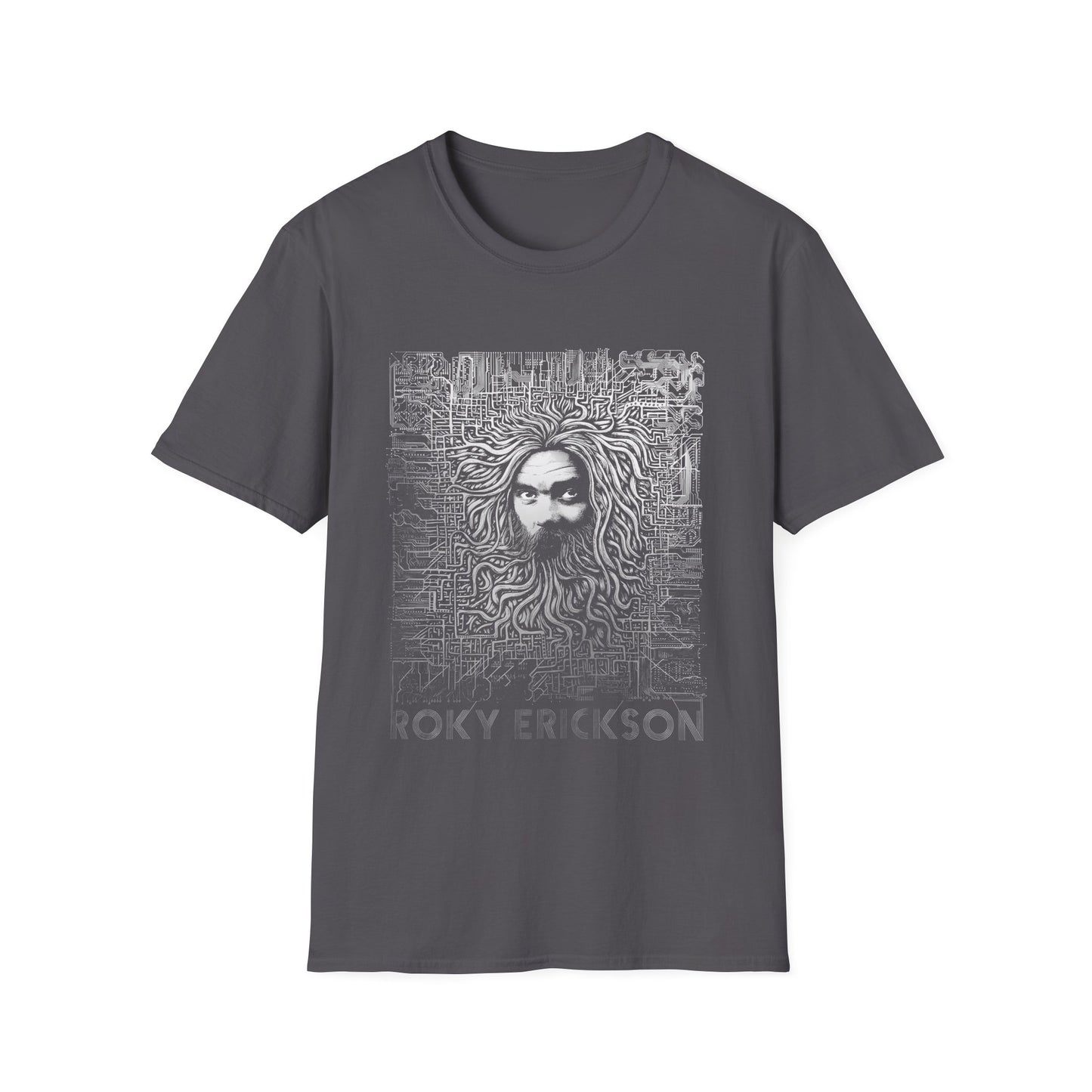 roky erickson tour poster in white tshirt