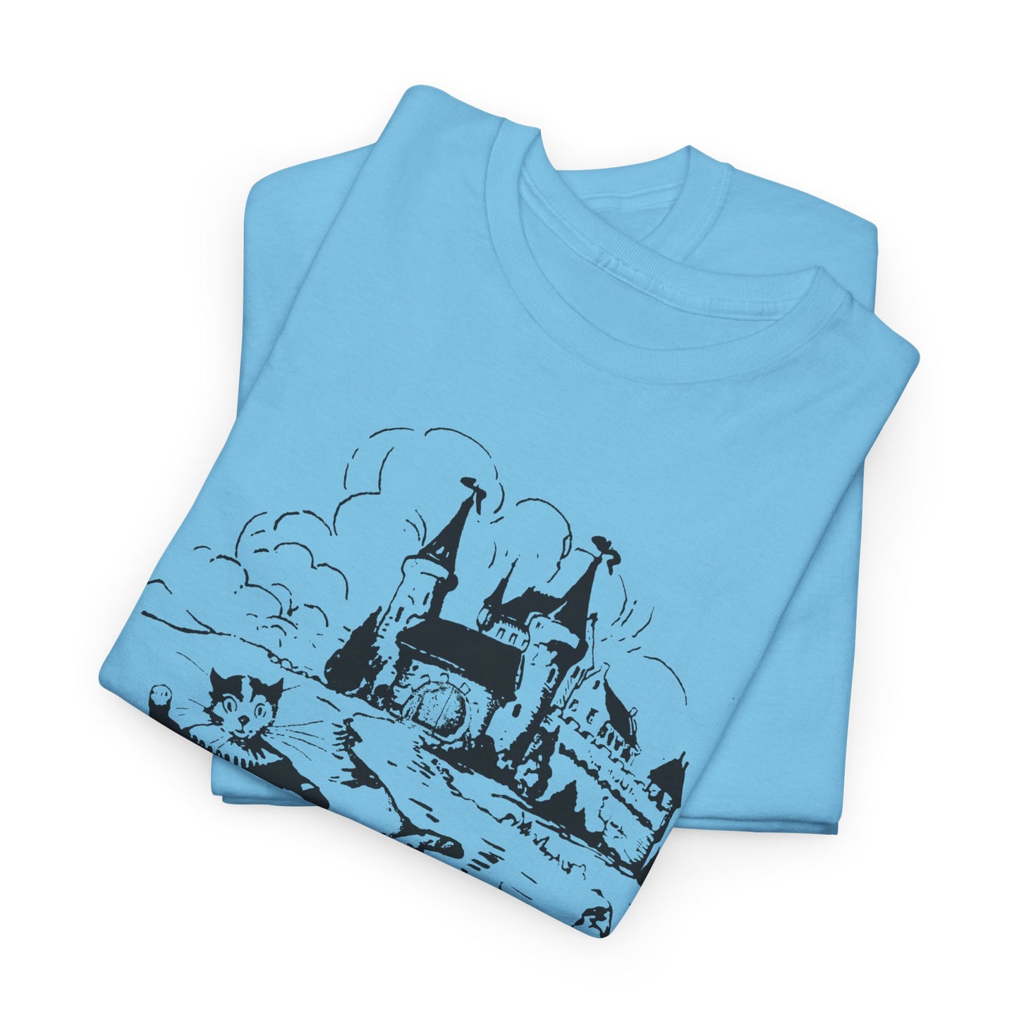 puss in boots vintage illustration tshirt