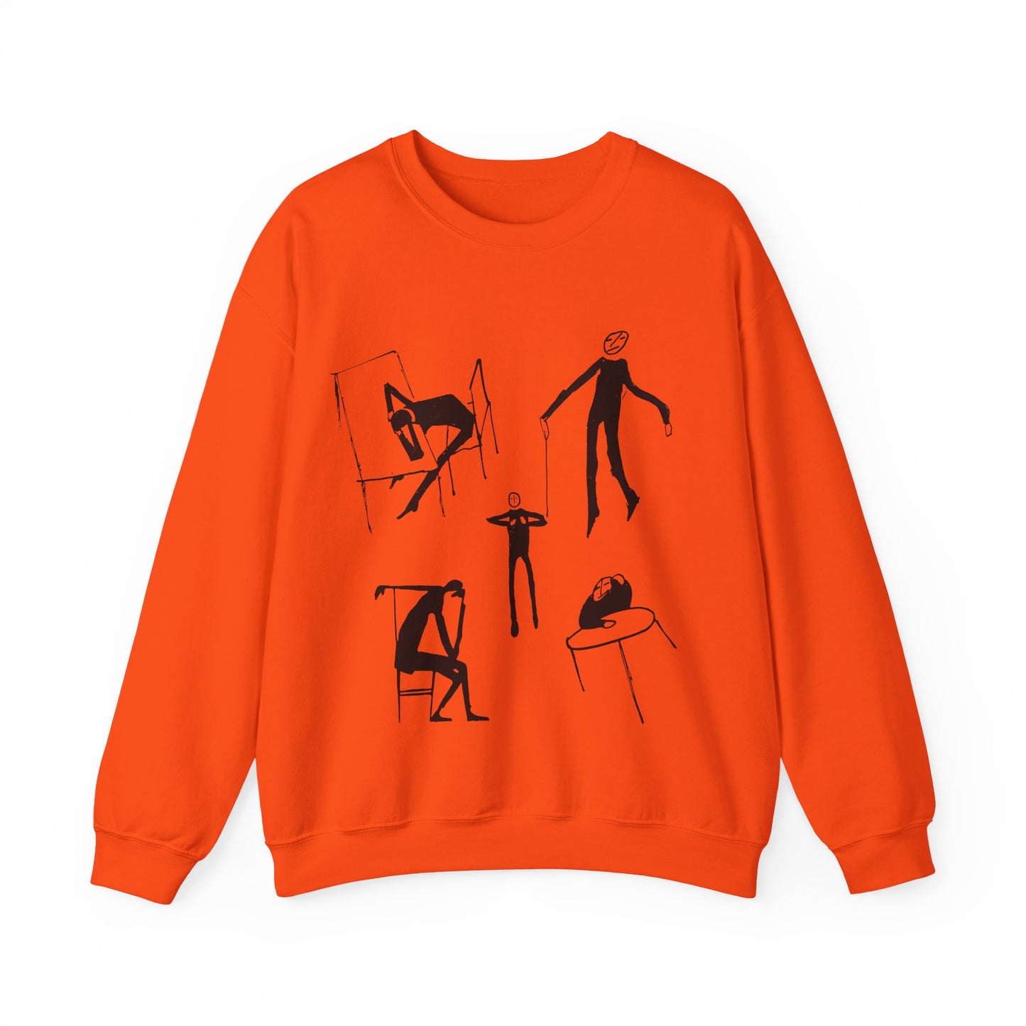 early 1900s sketches (collage of sketches) india ink on paper by franz kafka unisex heavy blend crewneck sweatshirt