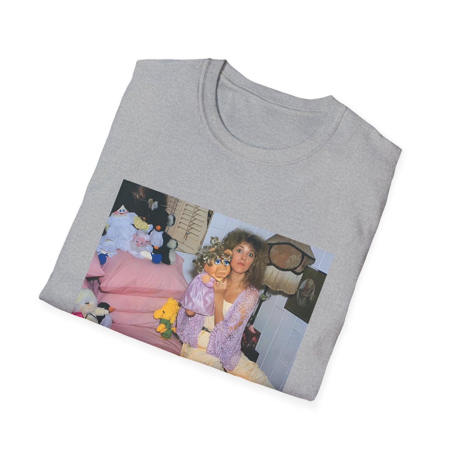 stevie nicks and miss piggy photo tshirt, unisex softstyle