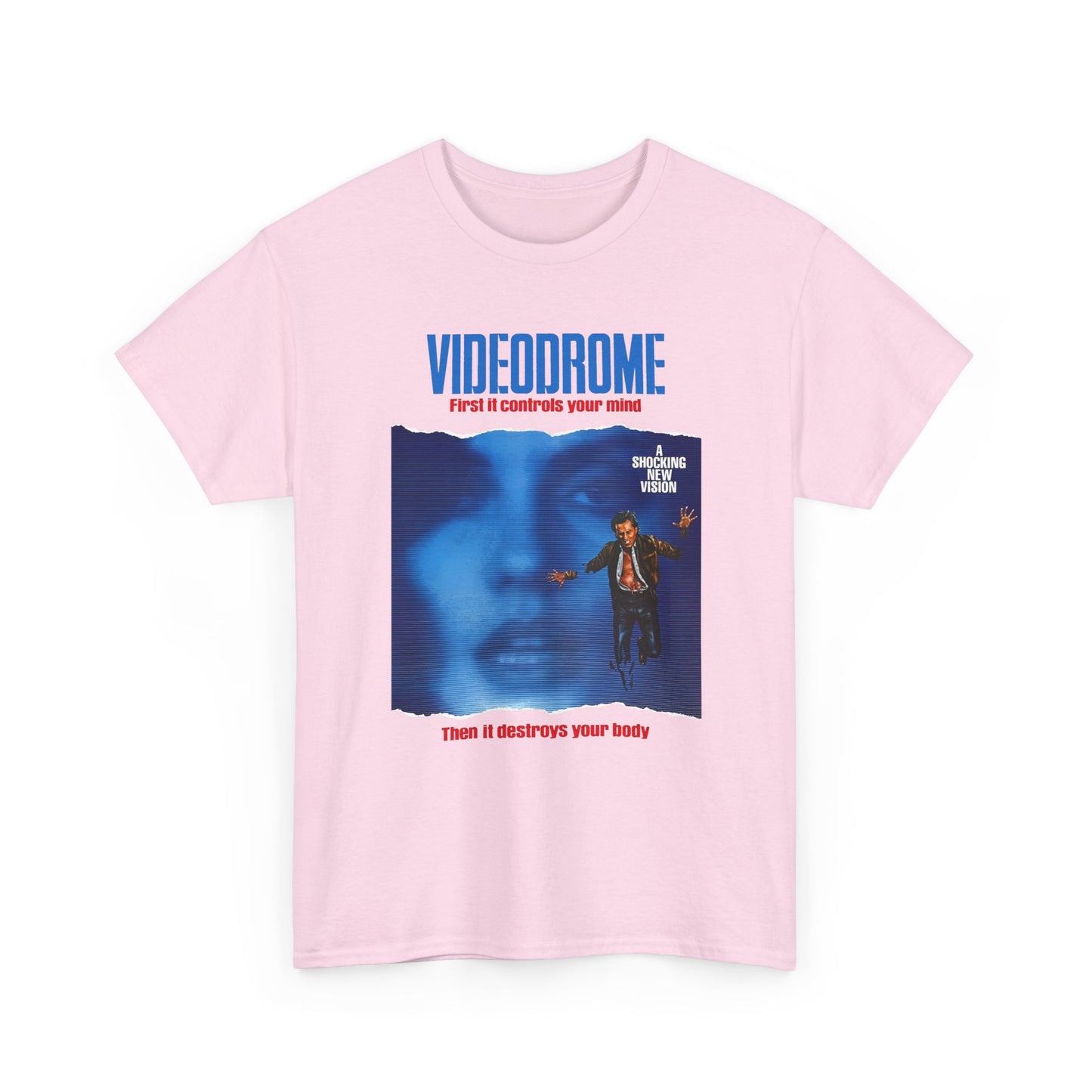 david cronenberg's videodrome 1983 alternate movie poster reproduction tshirt