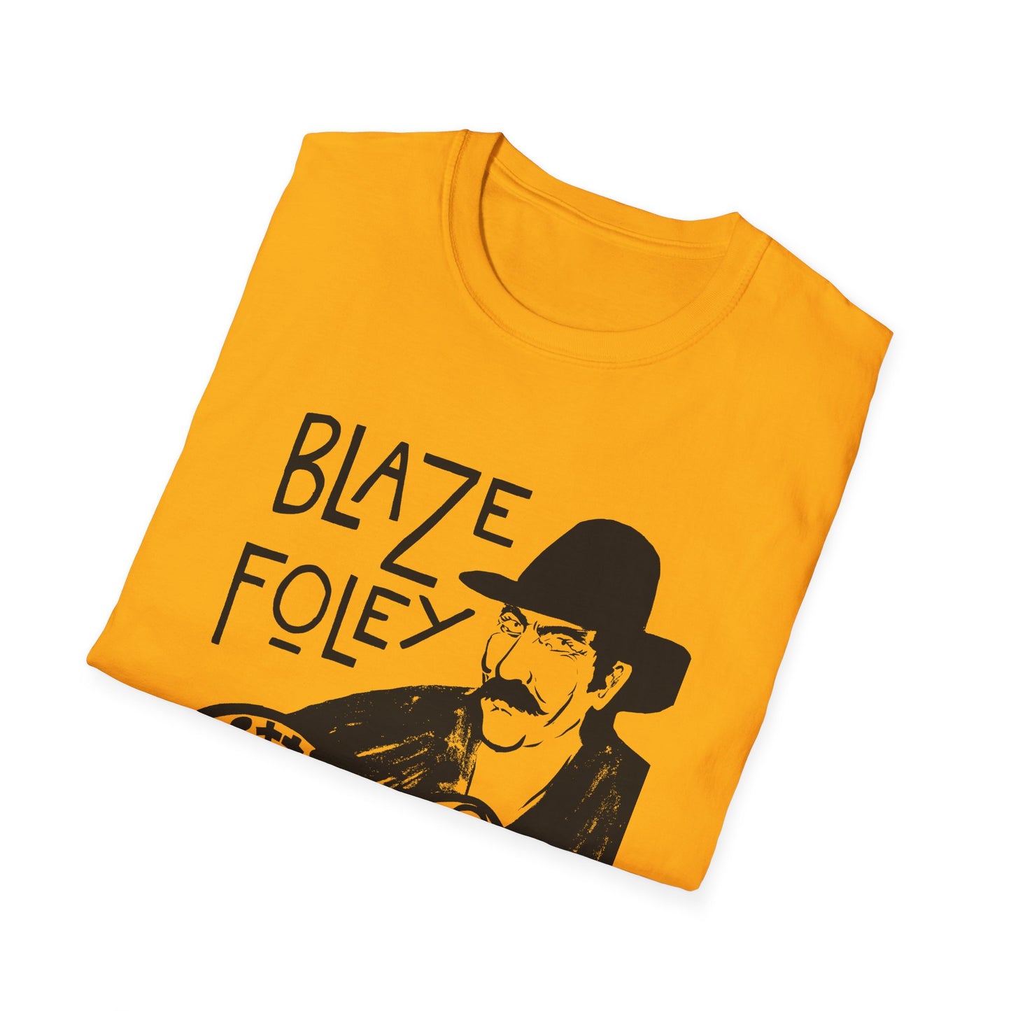 blaze foley sittin' by the road black stencil fan art tshirt
