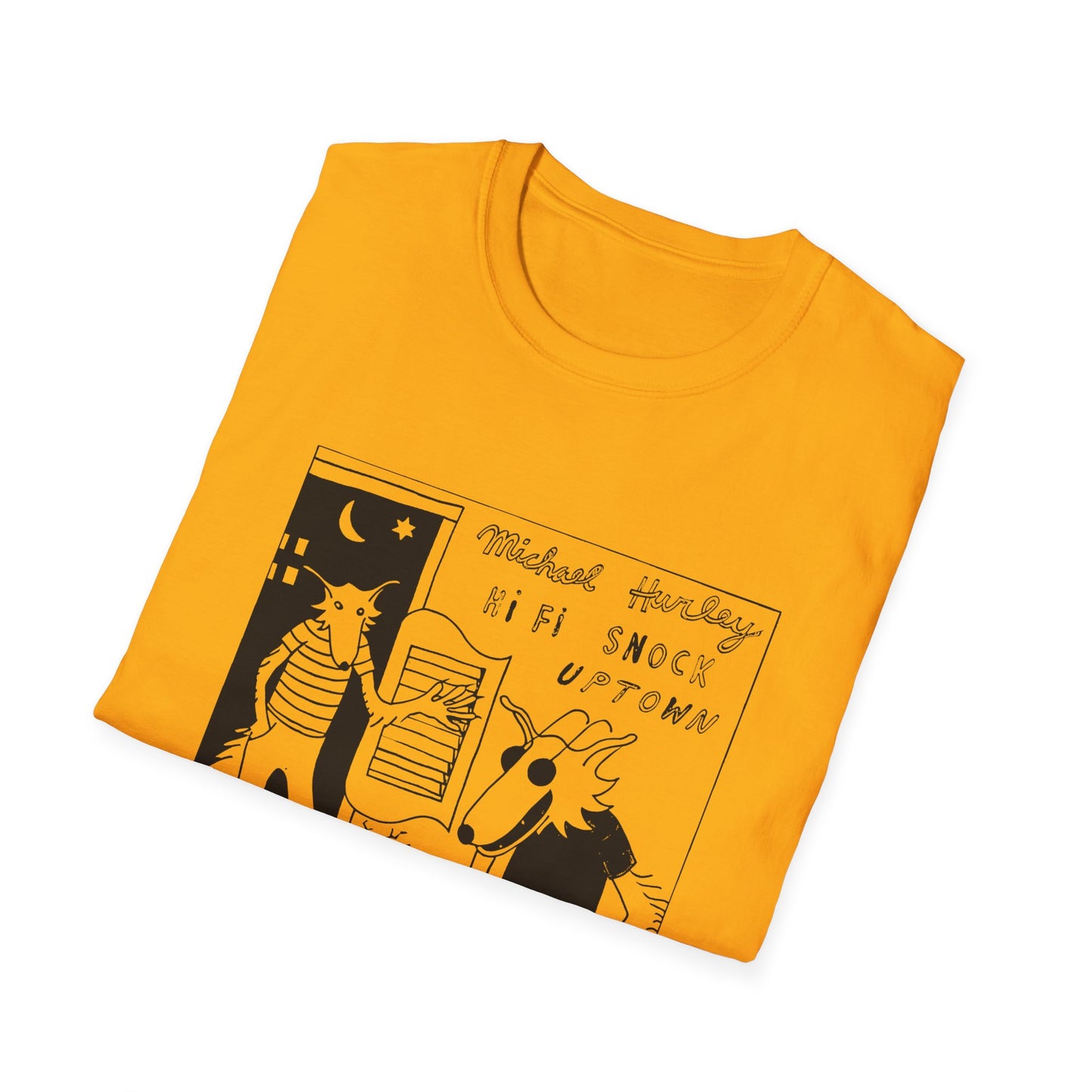 michael hurley 1972 hi fi snock uptown album in stencil tshirt