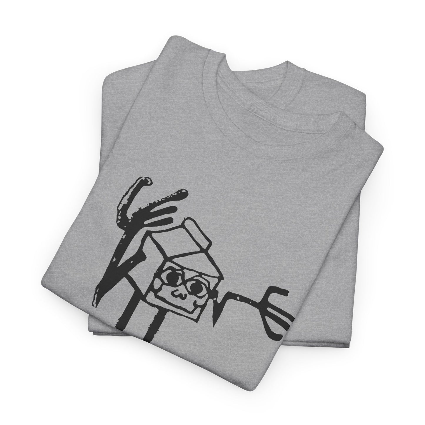 mid 80s anthropomorphic milk carton safety message reproduction tshirt