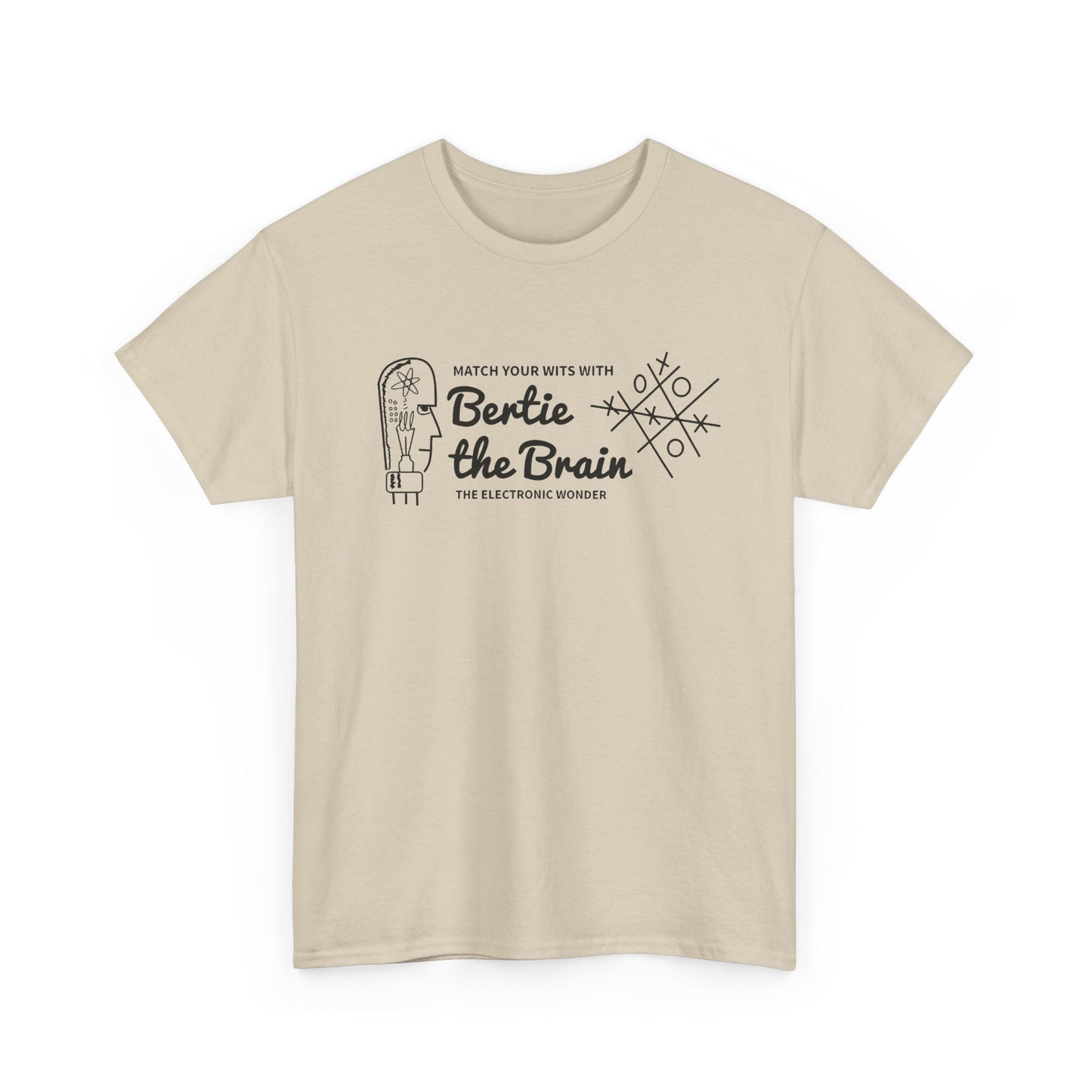 bertie the brain 1950 video game tshirt
