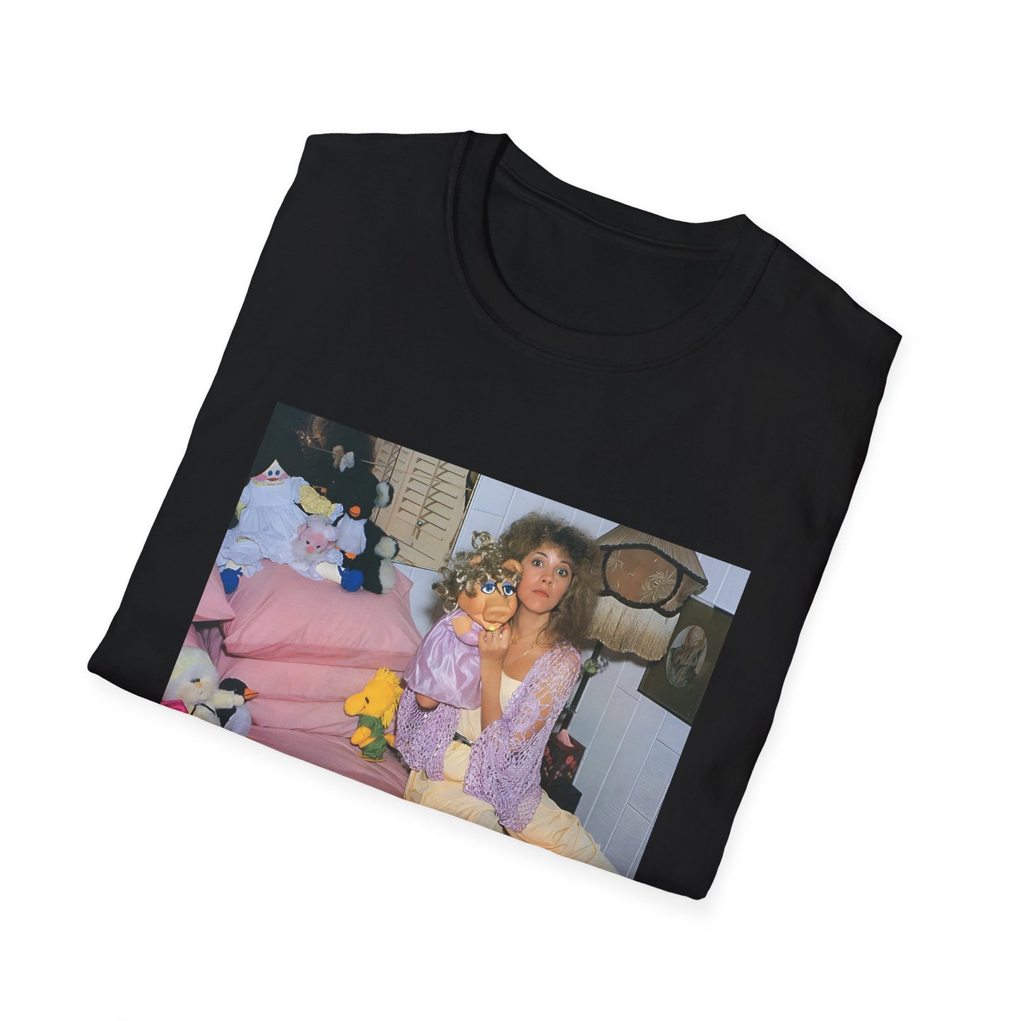 stevie nicks and miss piggy photo tshirt, unisex softstyle