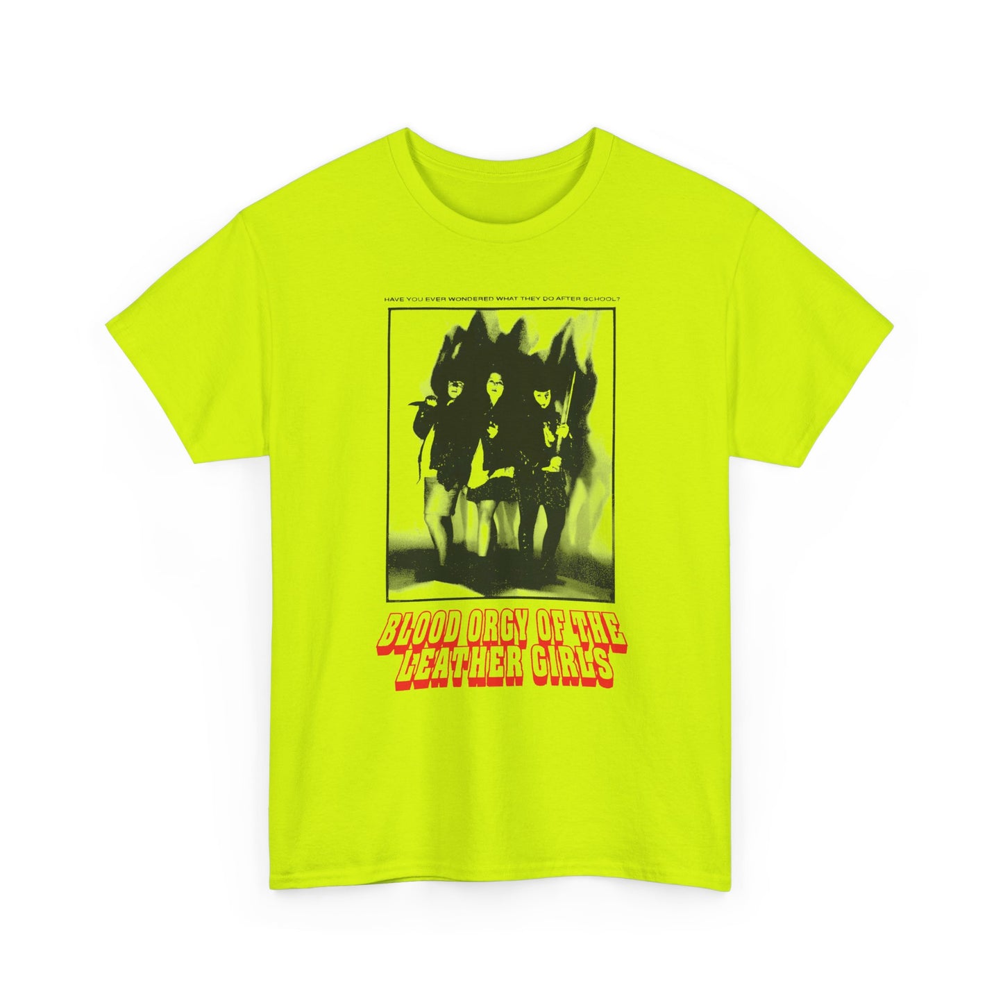blood orgy of the leather girls 1988 sexploitation horror film tshirt