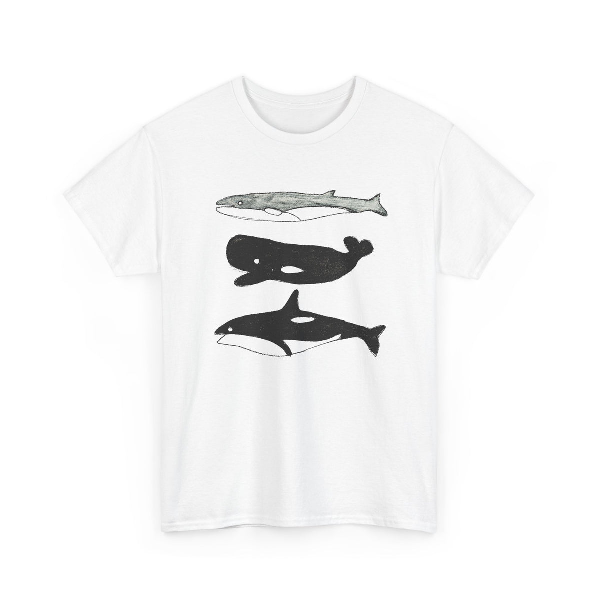 1970s three whales painting by canadian folk artist joseph sleep tshirt