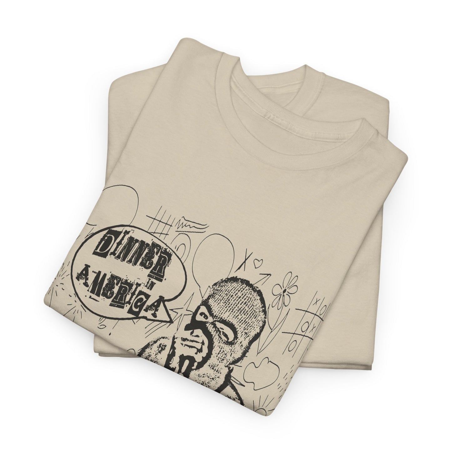 dinner in america john q psyops doodle art fan art tshirt