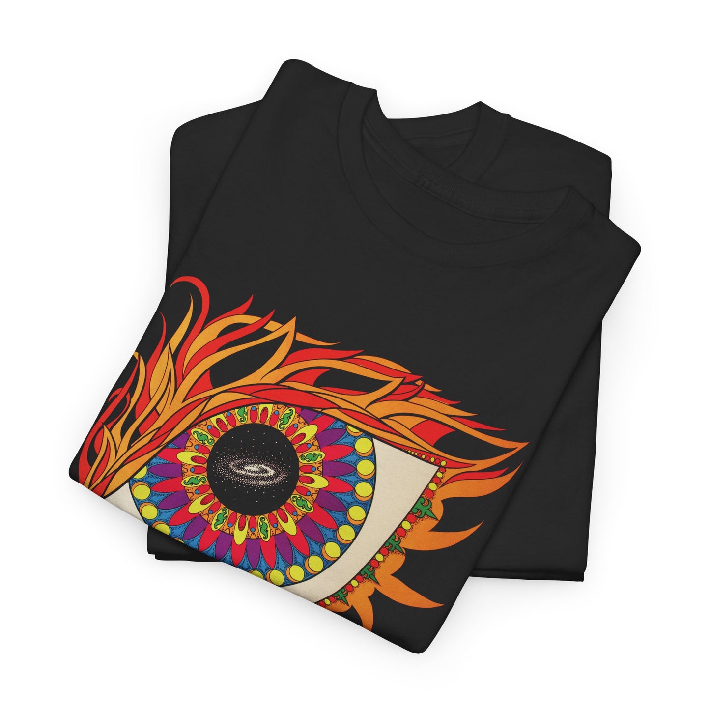 andromeda mandala eye 1960s graphic blacklight poster tshirt