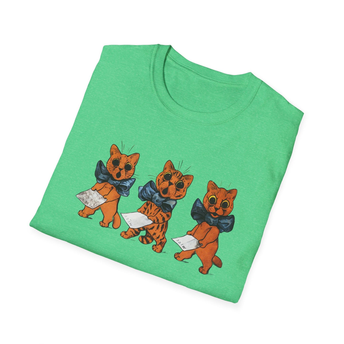 louis wain famous tenors colored lithograph reproduction tshirt
