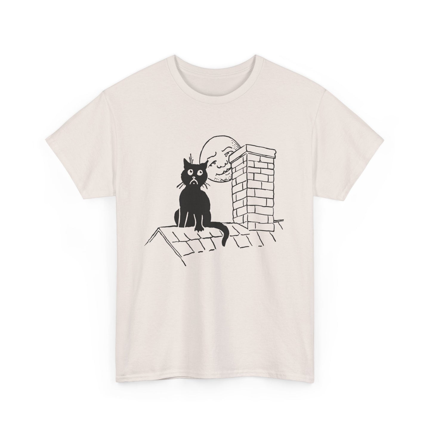 1906 postcard art can't you see i'm lonely cat on roof tshirt