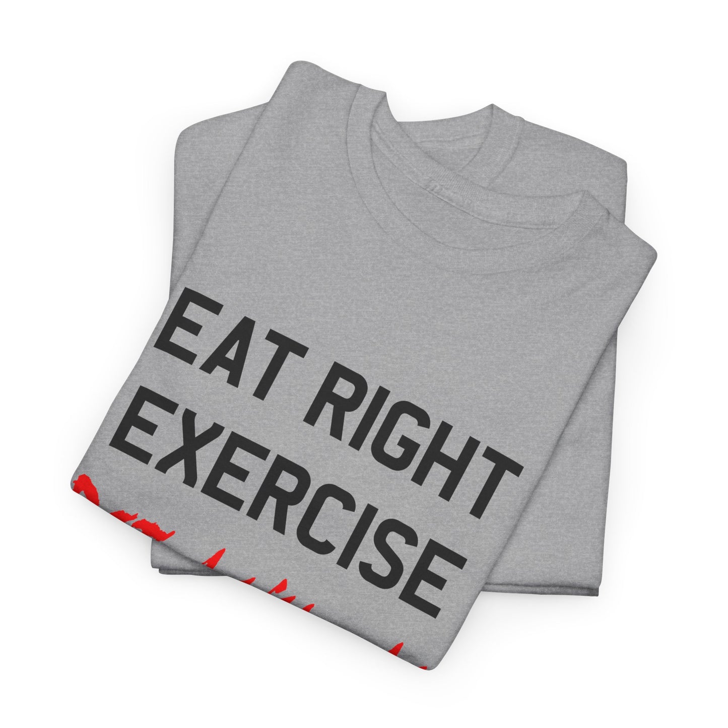 90s vintage graphic eat right die anyway reproduction tshirt