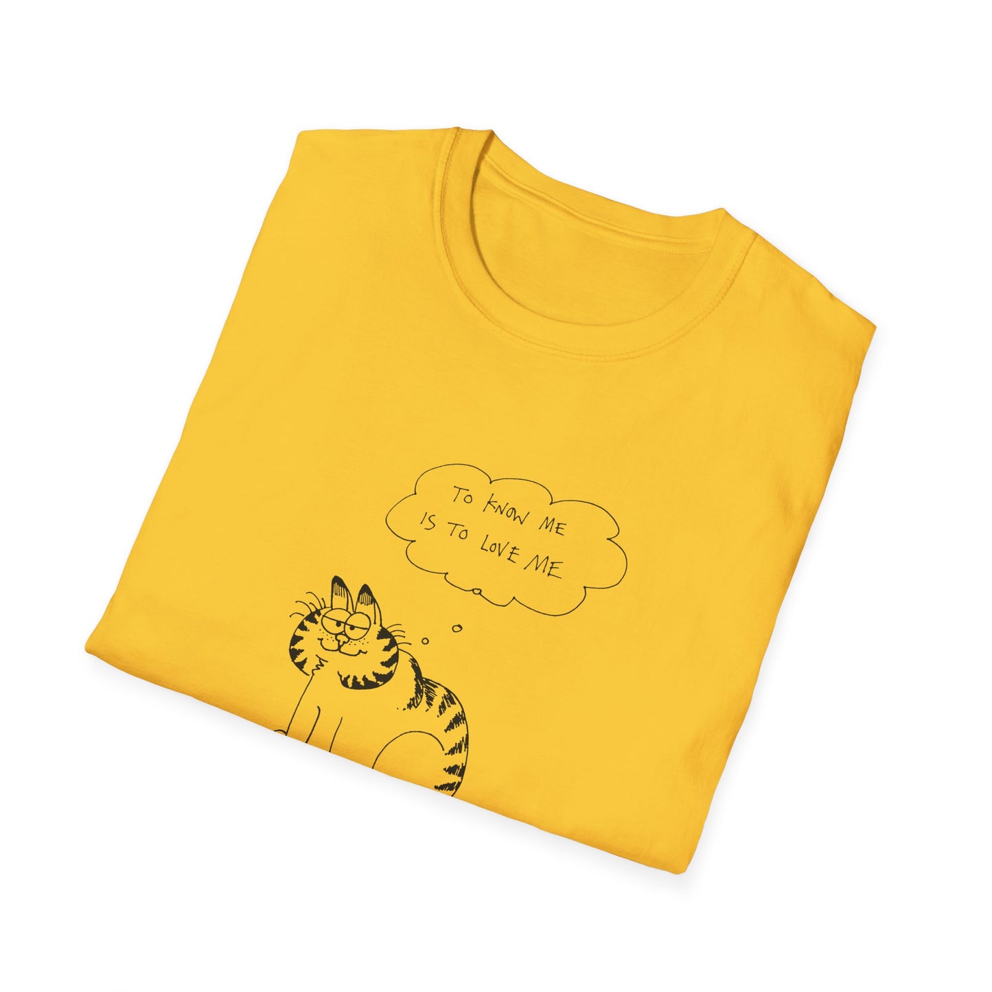 original drawing garfield fan art to know me is to love me tshirt