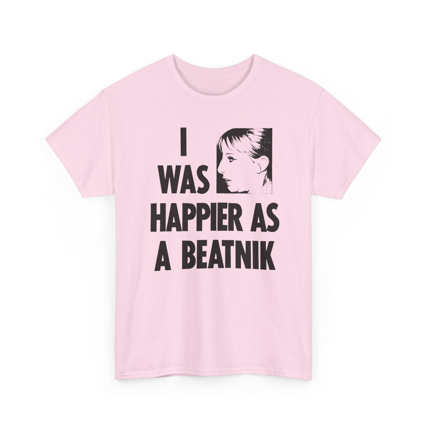 1965 national enquirer barbra streisand moans i was happier as a beatnik reproduction tshirt