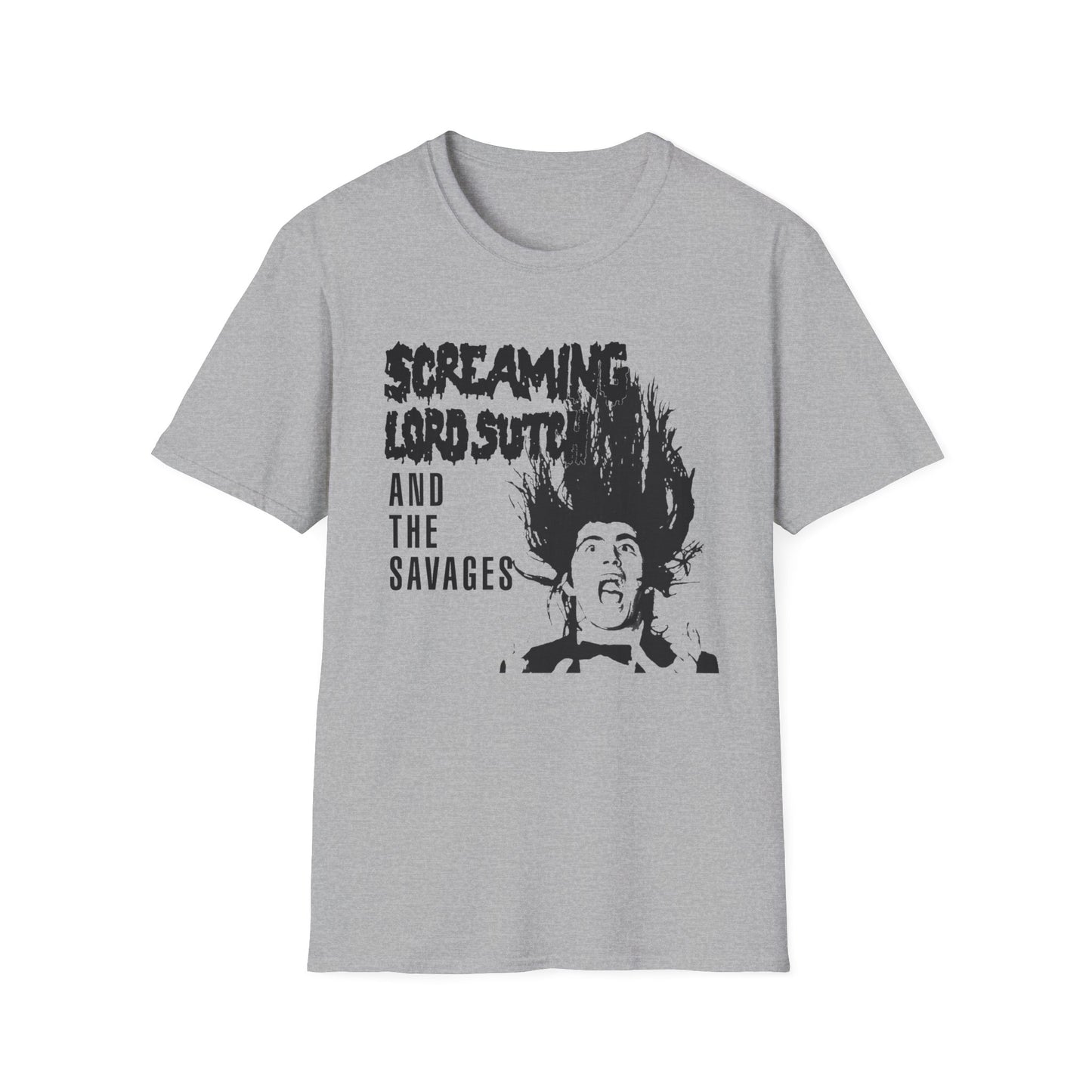 screaming lord sutch and the savages custom rock and roll tshirt