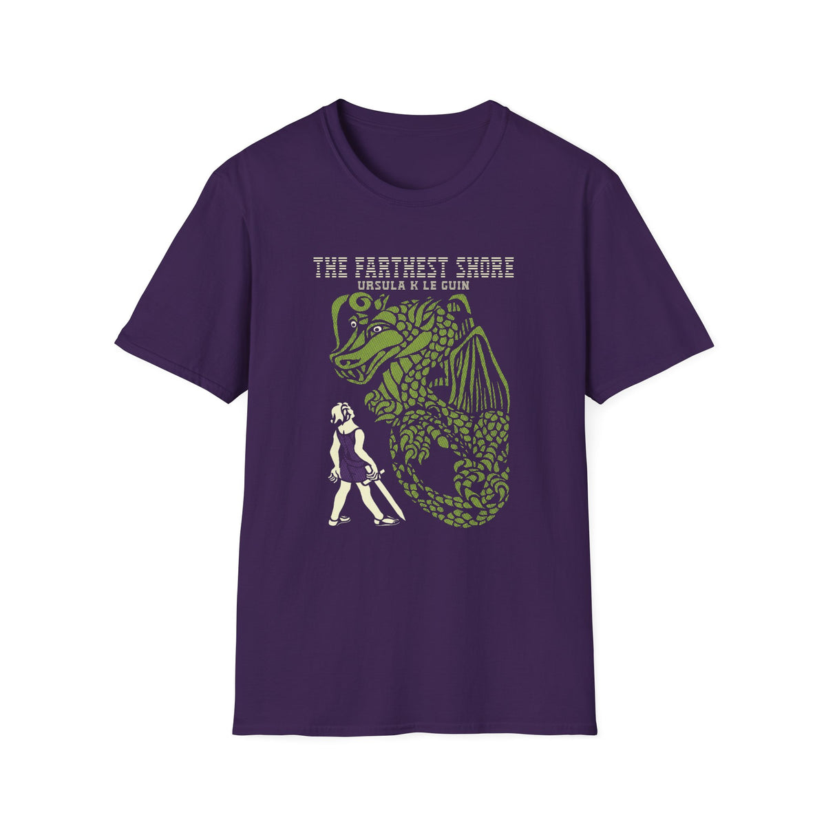 1972 fantasy the farthest shore ursula k le guin book cover tshirt