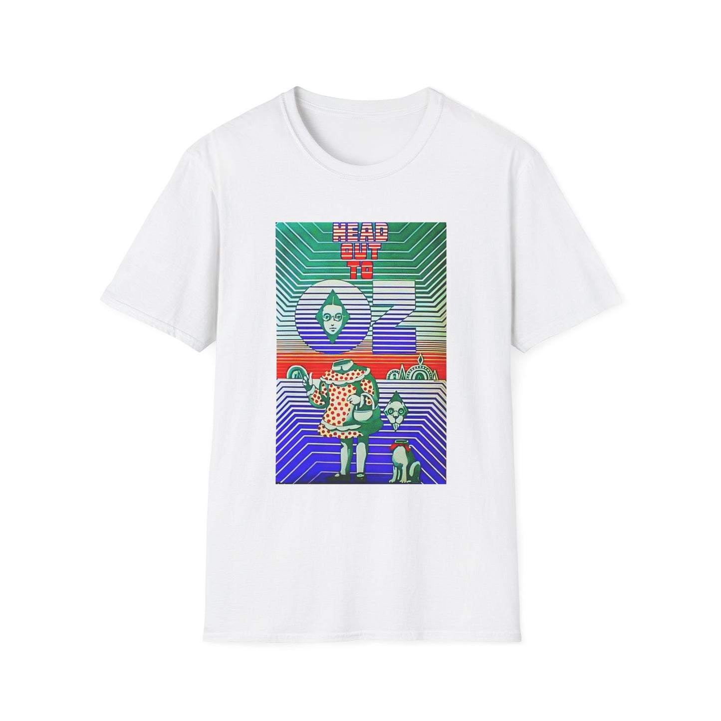 1960's head out to oz psychedelic drug vintage poster tshirt