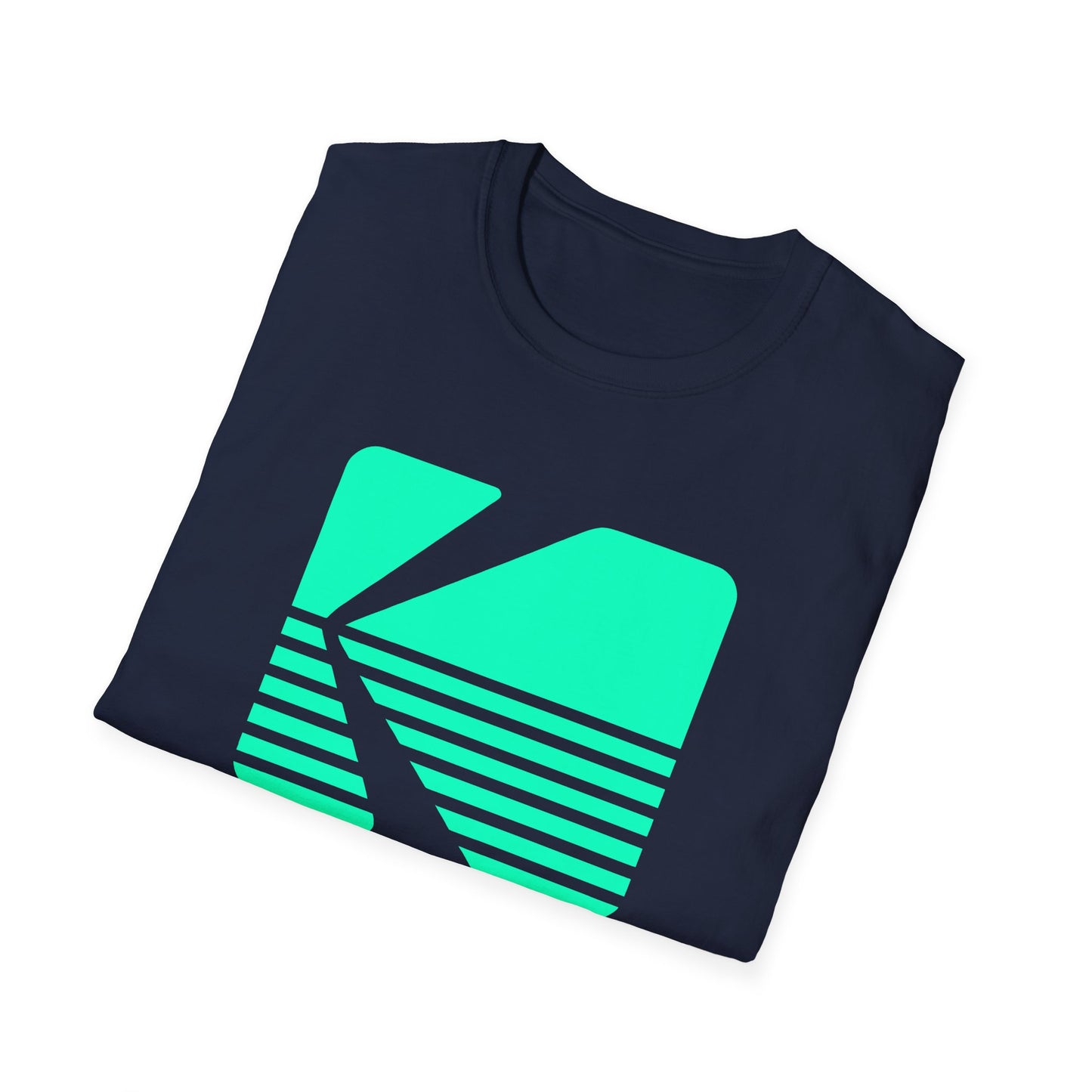 1980s vintage kodak logo in turquoise tshirt