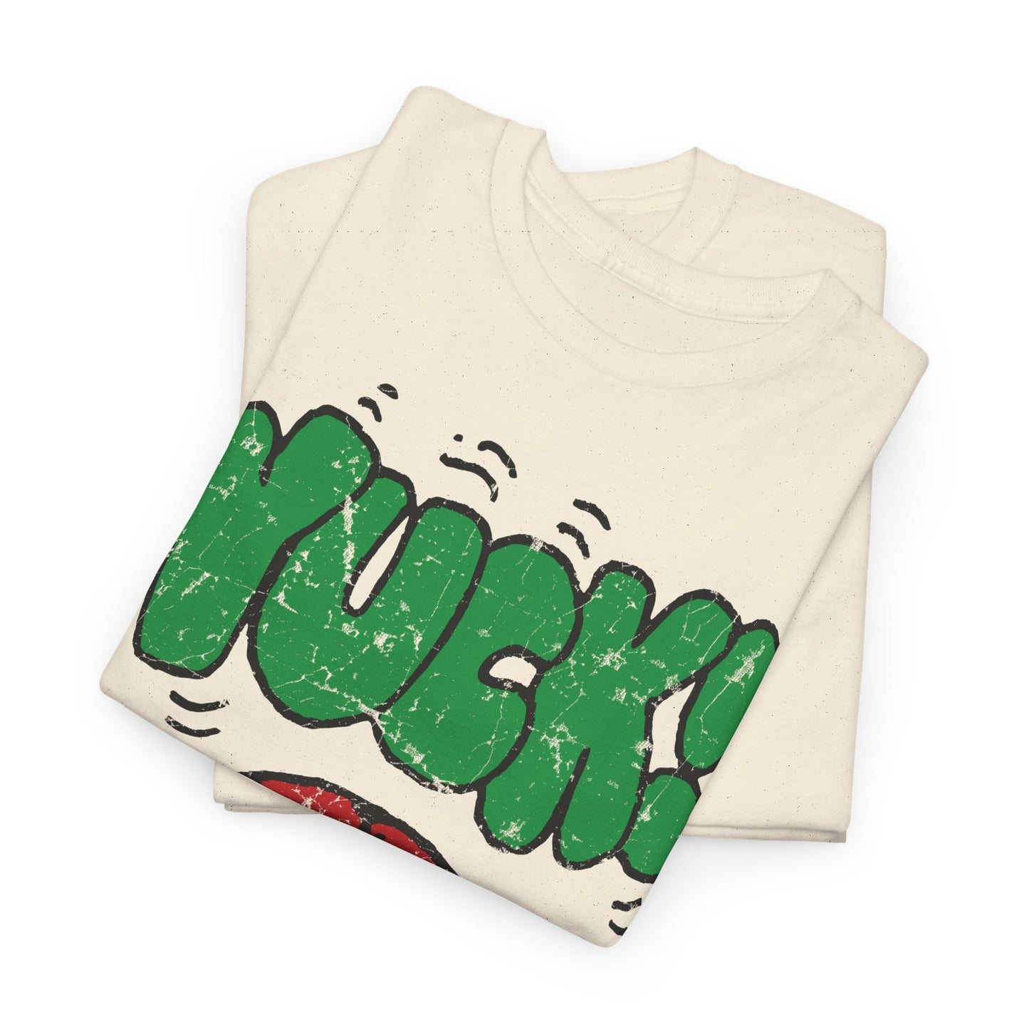 1980s vintage kelloggs cereal stamp yuck! distressed graphic reproduction tshirt
