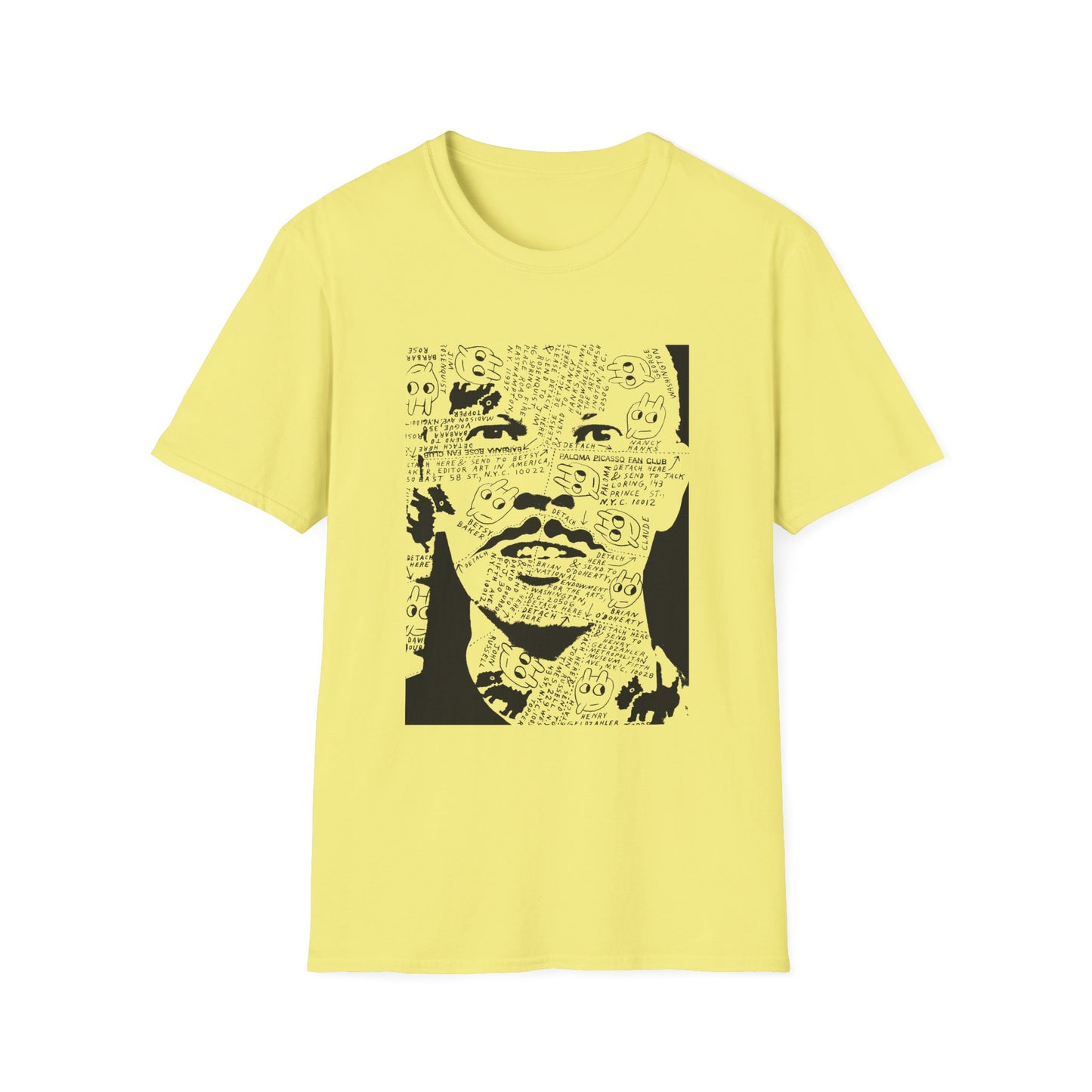 ray johnson's face tshirt