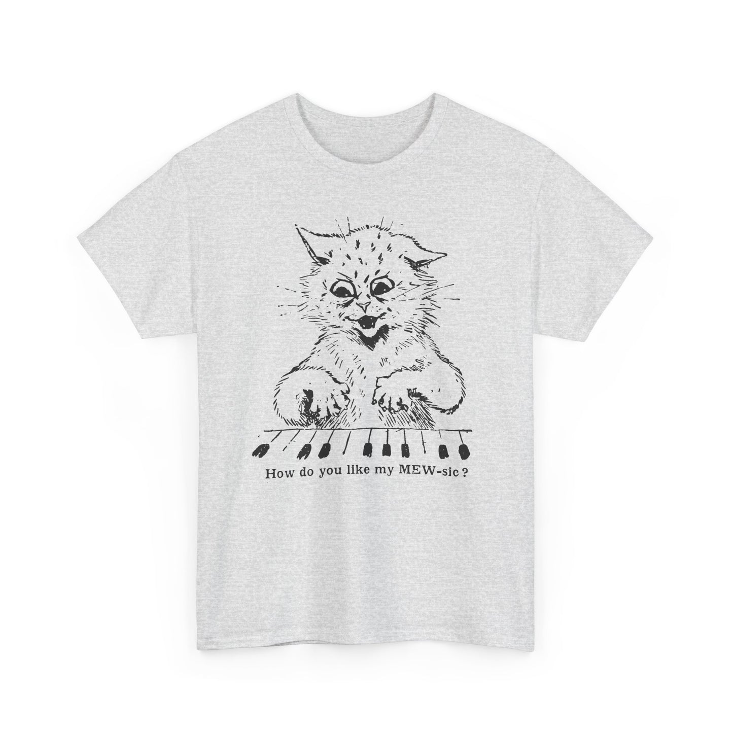 louis wain cat sketch how do you like my mew-sic? tshirt
