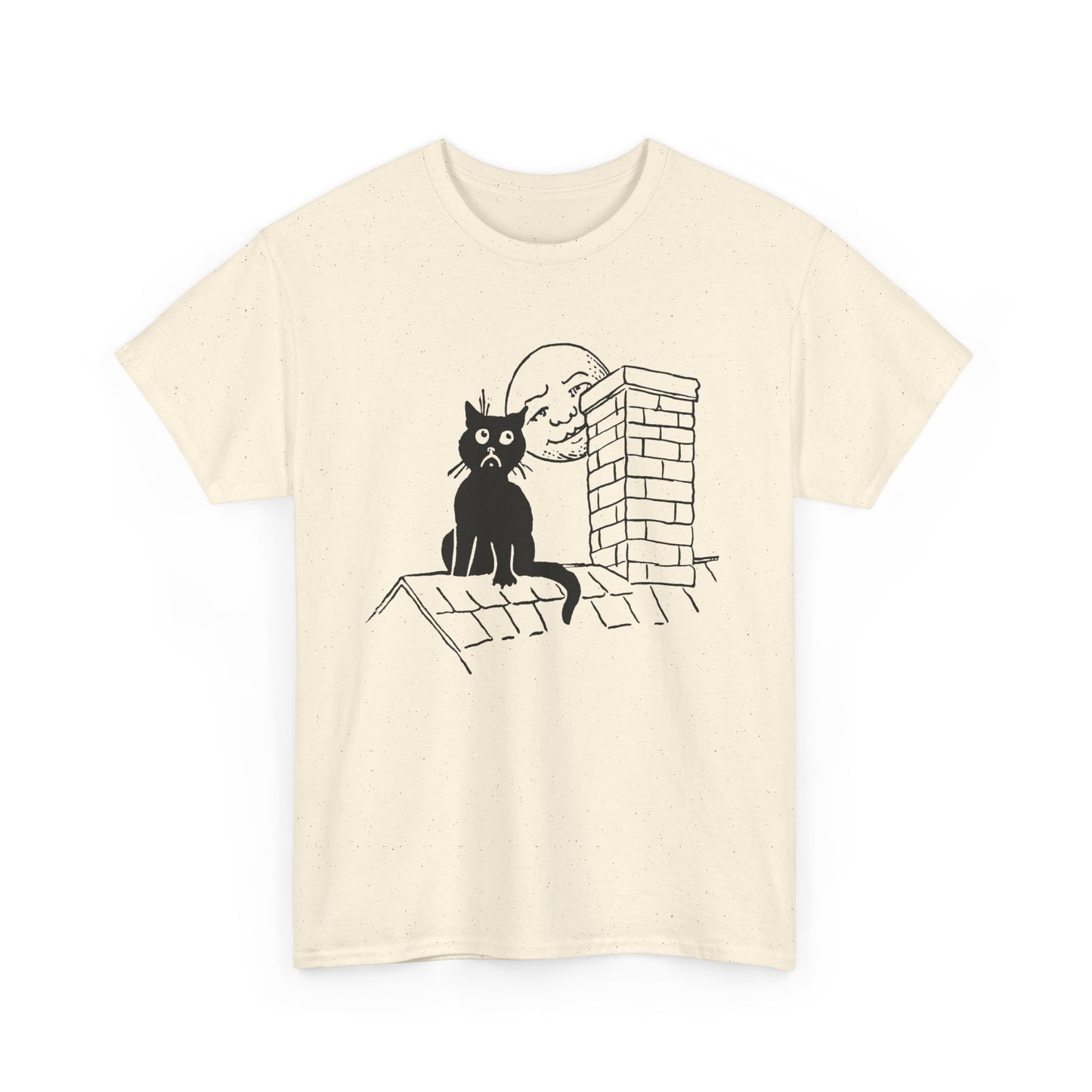 1906 postcard art can't you see i'm lonely cat on roof tshirt