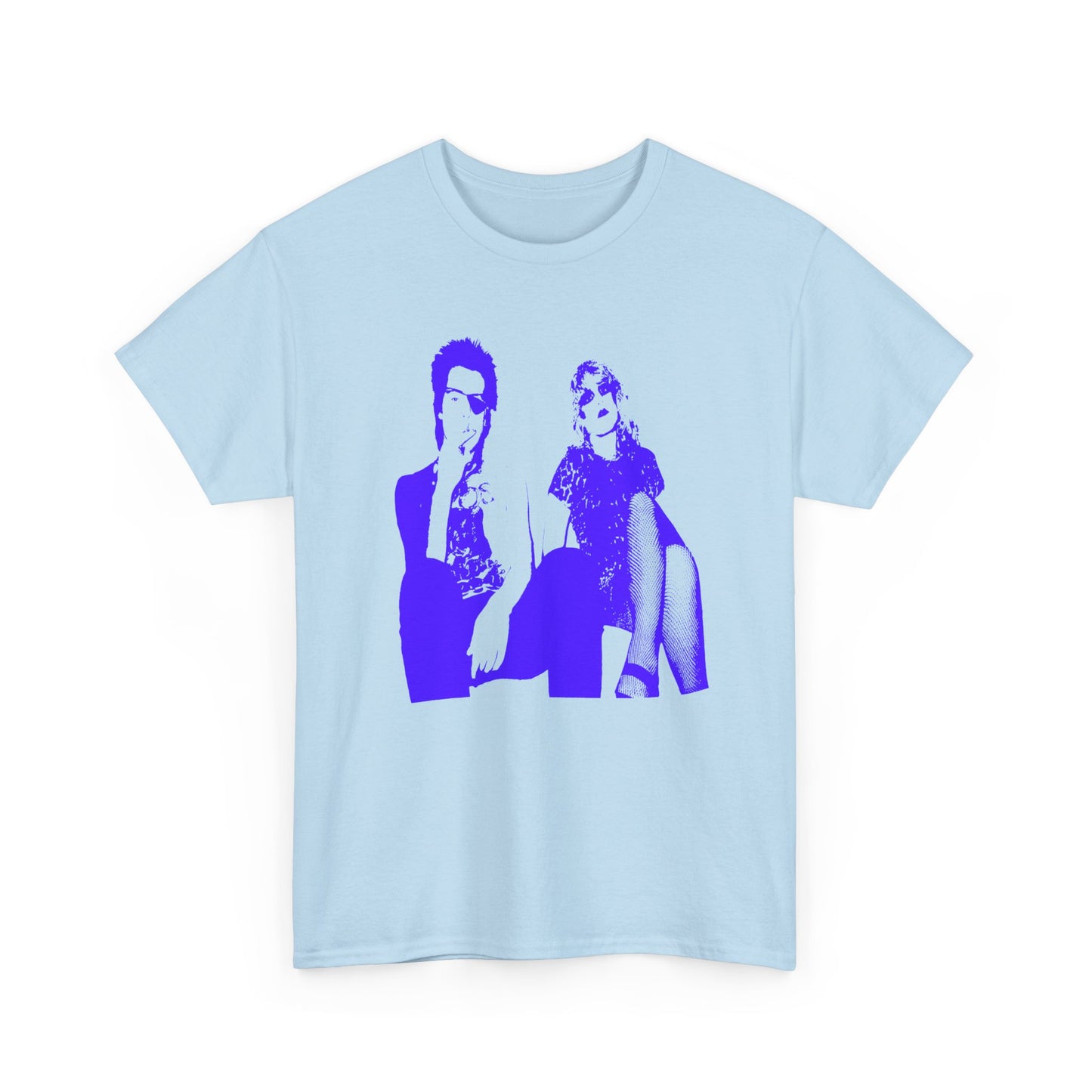 the real sid and nancy purple/blue stencil fan art tshirt