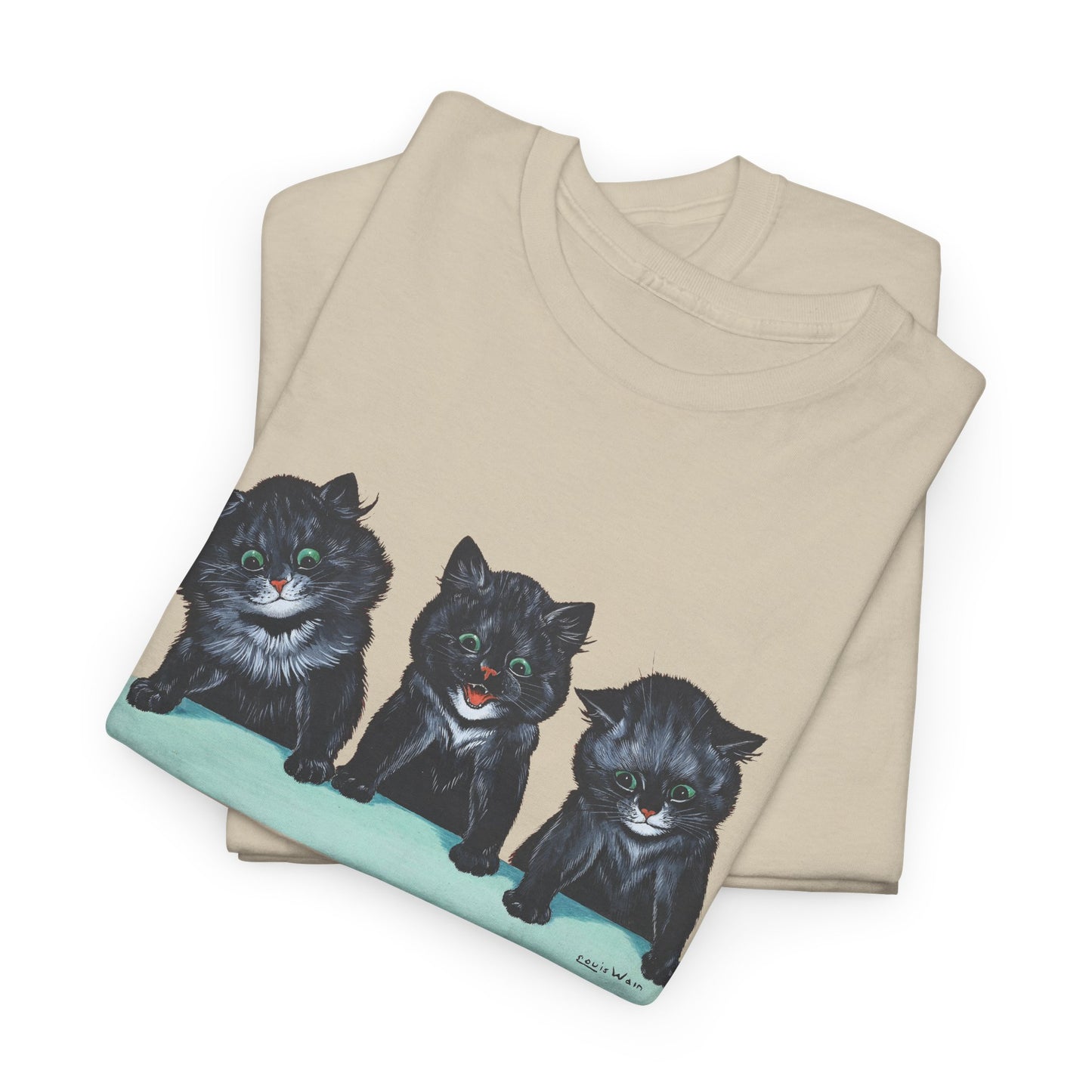 louis wain anthropomorphised cat painting 3 black cats