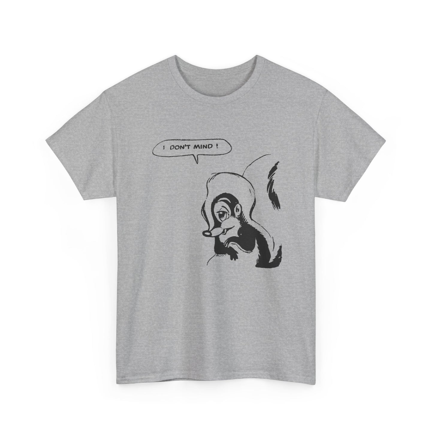 i don't mind cartoon skunk flower from old comic book tshirt