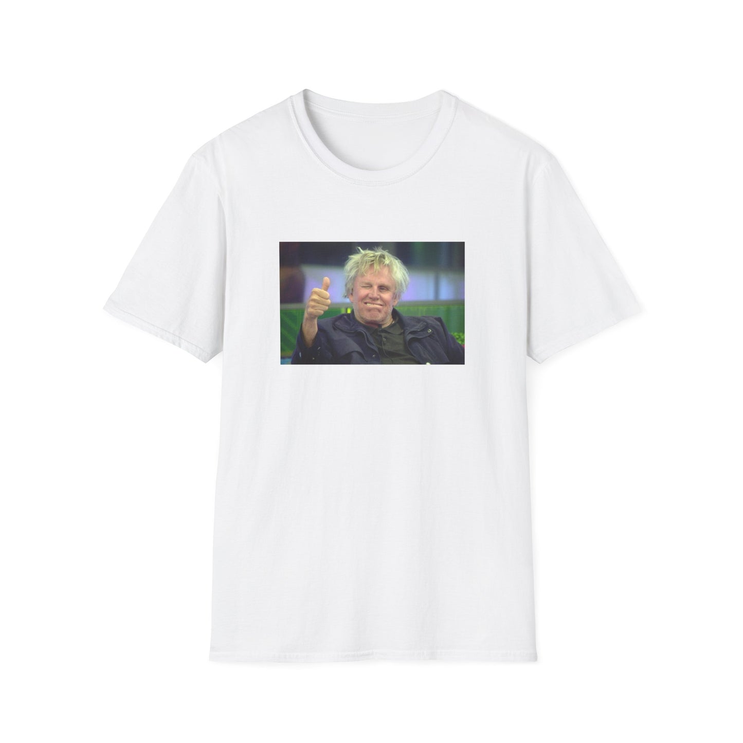 gary busey thumbs up tshirt