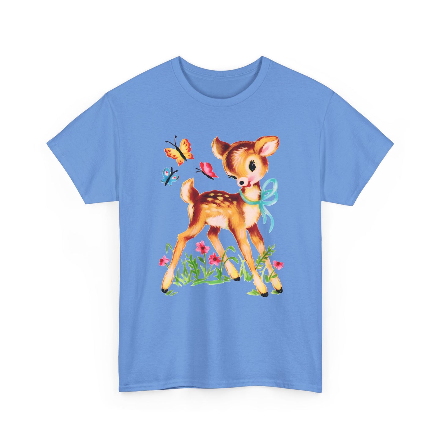 vintage cute baby deer reproduction tshirt