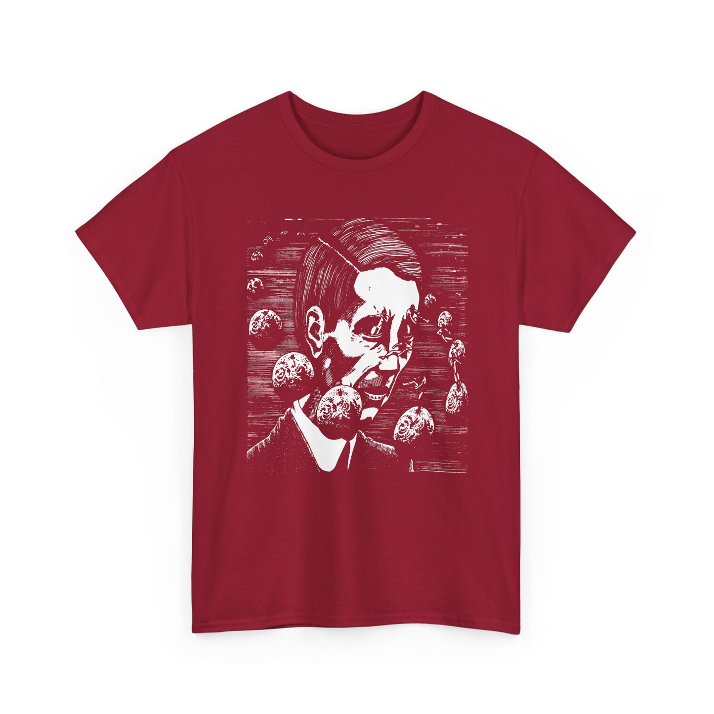 unknown sci fi illustration used in 1980 show poster for joy division reproduction tshirt
