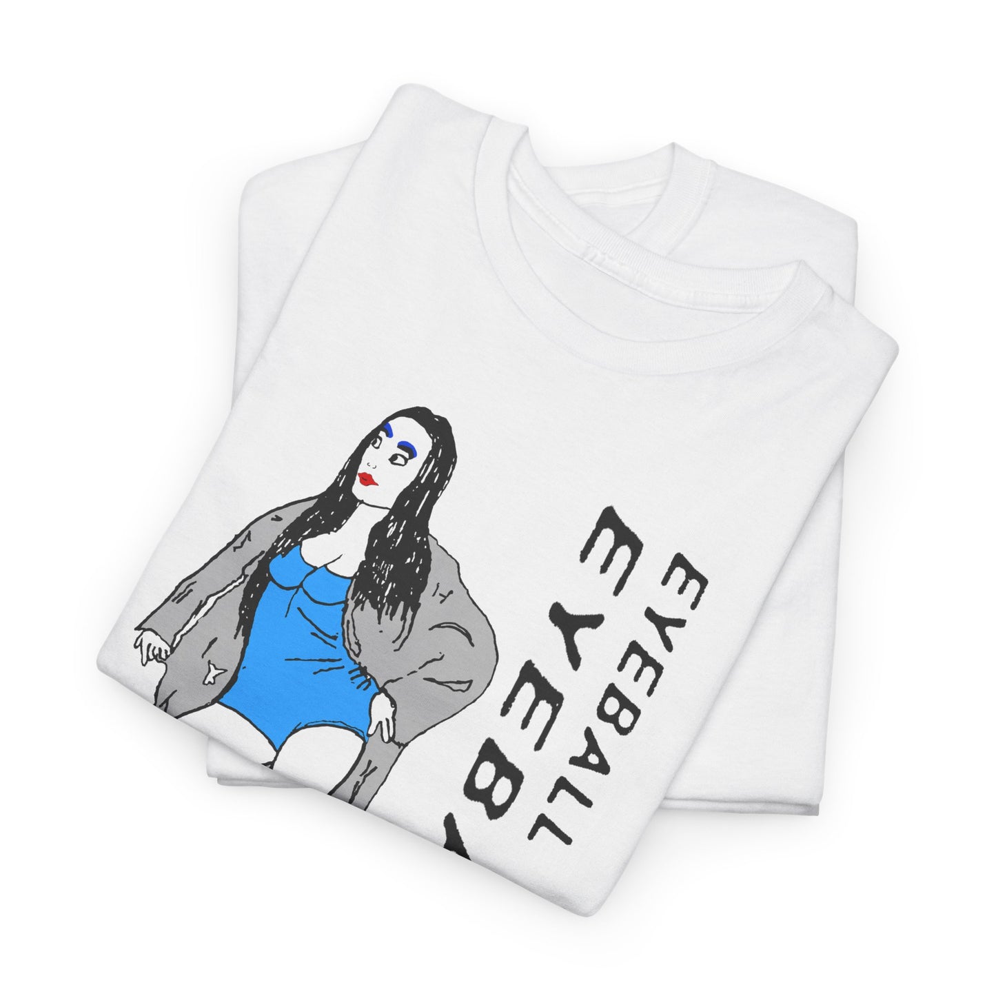 original drawing vintage qsl card inspired eyeballs weird tshirt