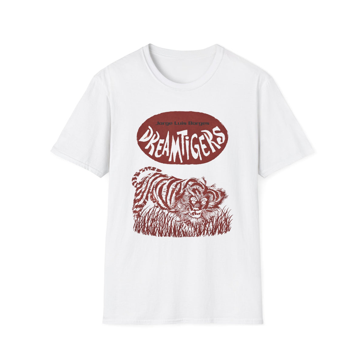 jorge luis borges 1960s dreamtigers book cover tshirt