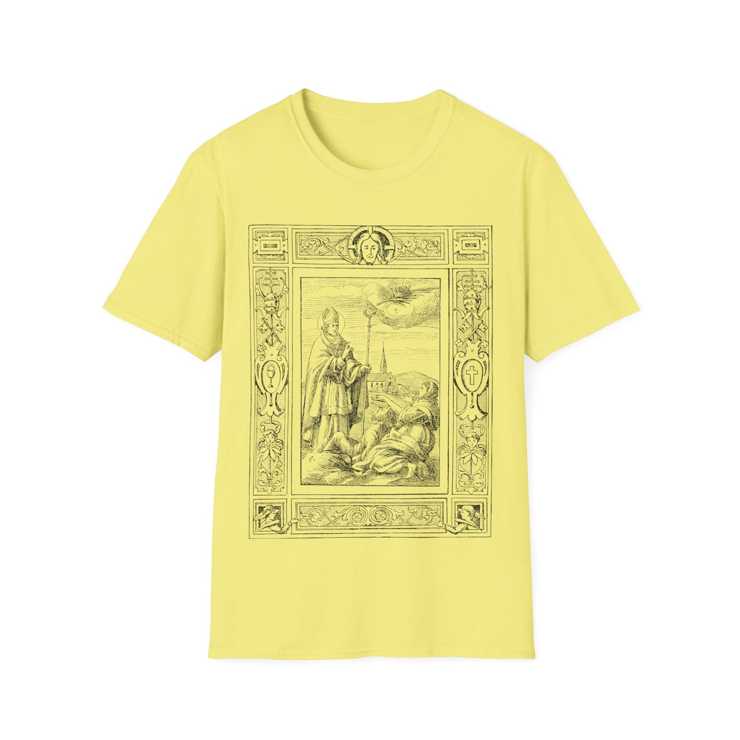 saint valentine healing epilepsy illustrated by dr. frantisek ehrmann, circa 1899. the tshirt