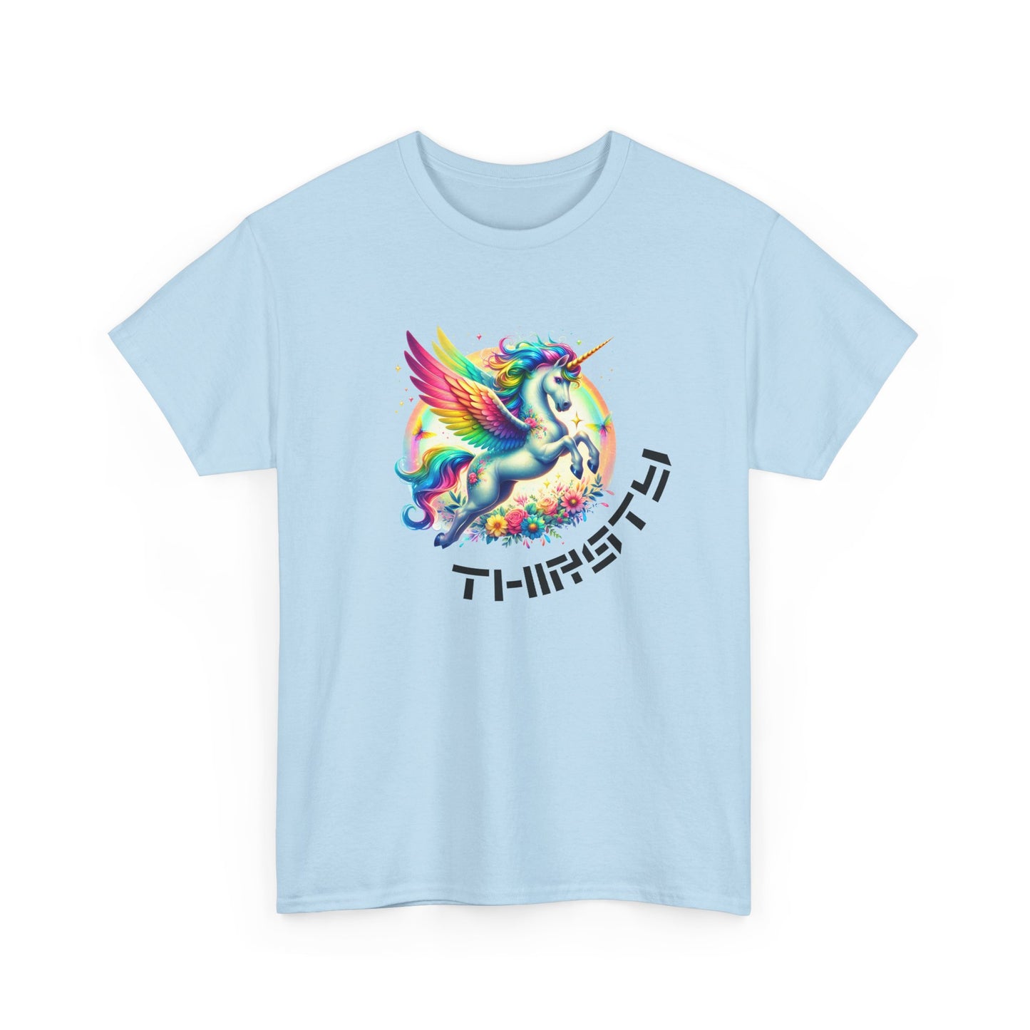 thirsty unicorn tshirt (technically alicorn)