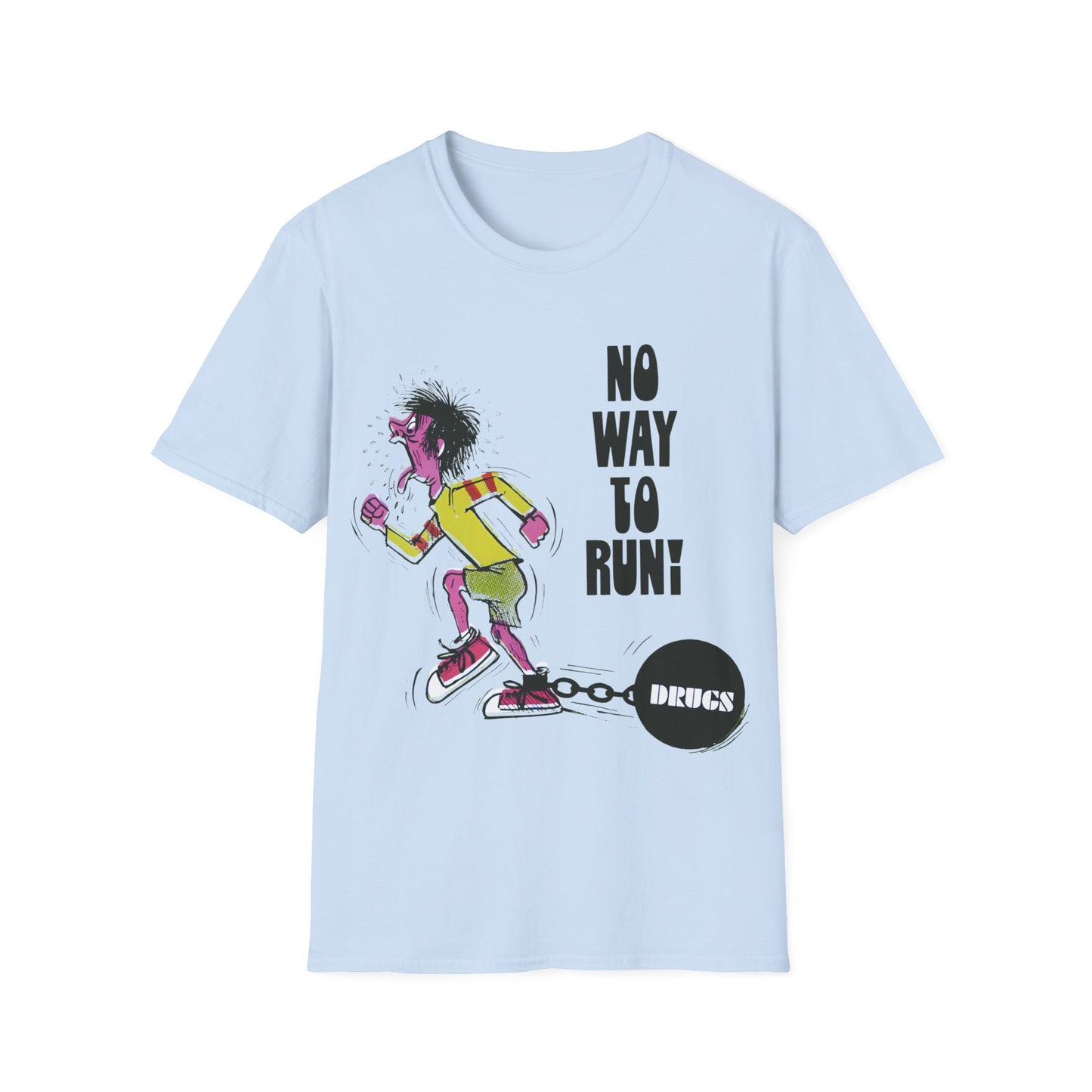 1960s/70s anti-drug poster "no way to run (drugs)" by smartset smarteen s.o.s tshirt