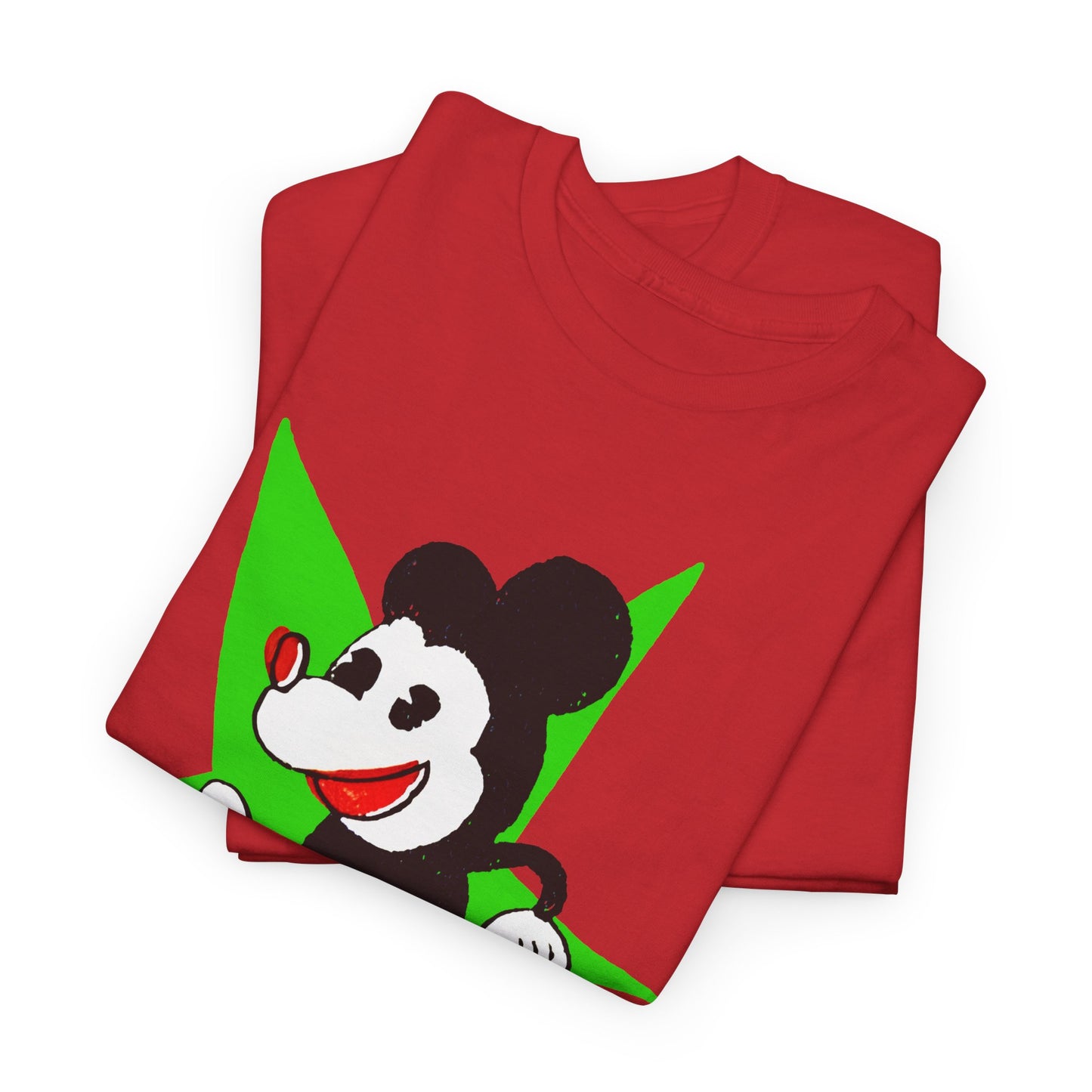 vintage japanese mickey with weird green star fan art tshirt