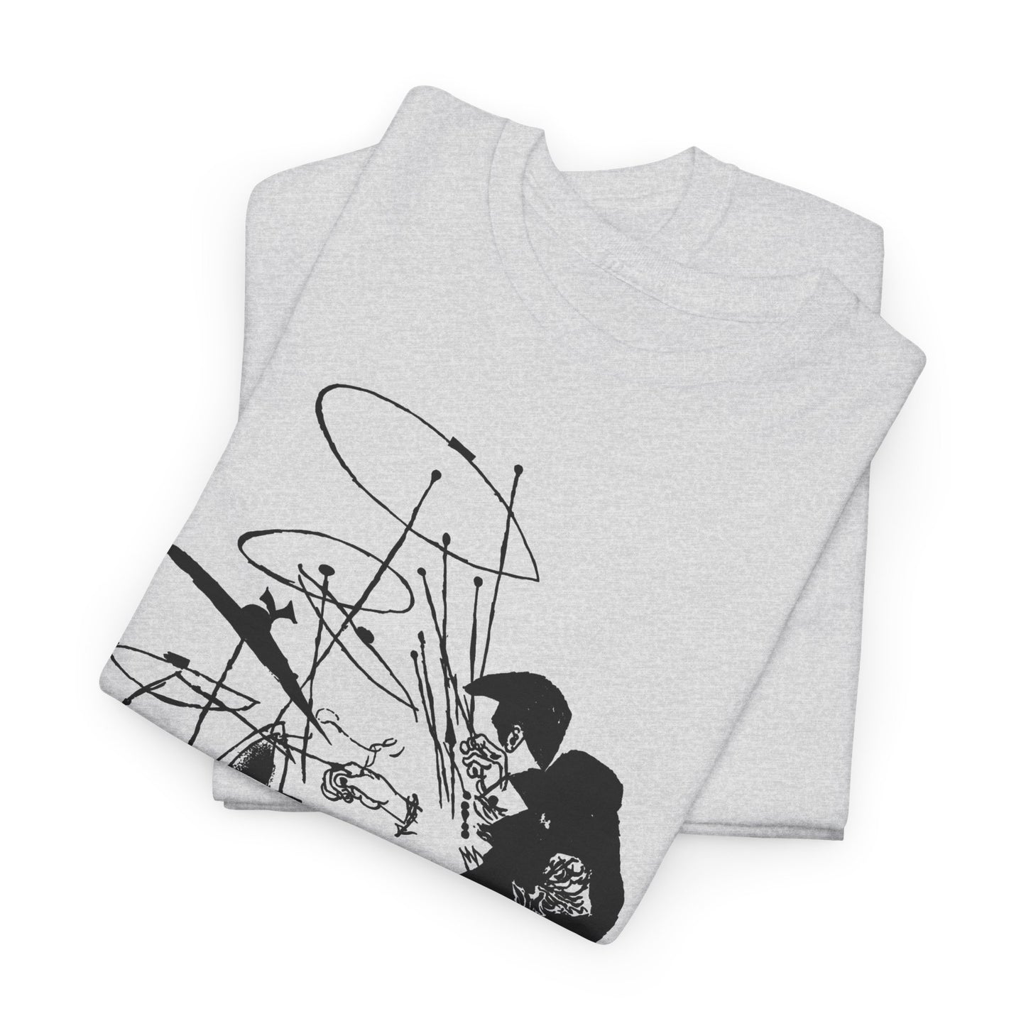 vintage illustration of the drummer buddy rich reproduction tshirt