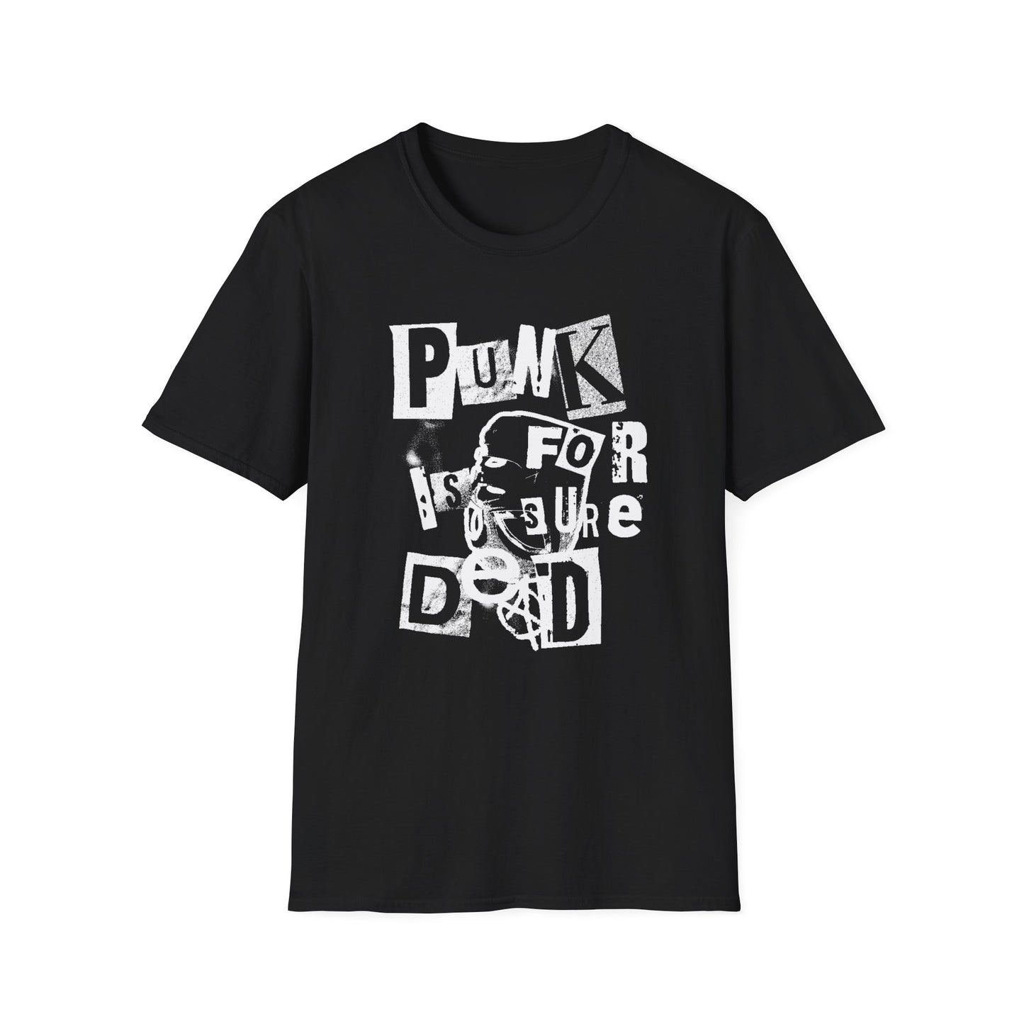 punk is for sure dead spray spaint style tshirt