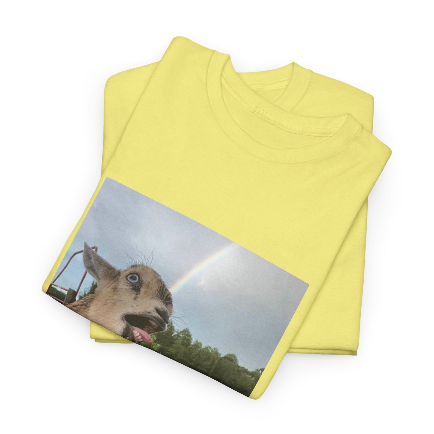 rainbow goat photo tshirt
