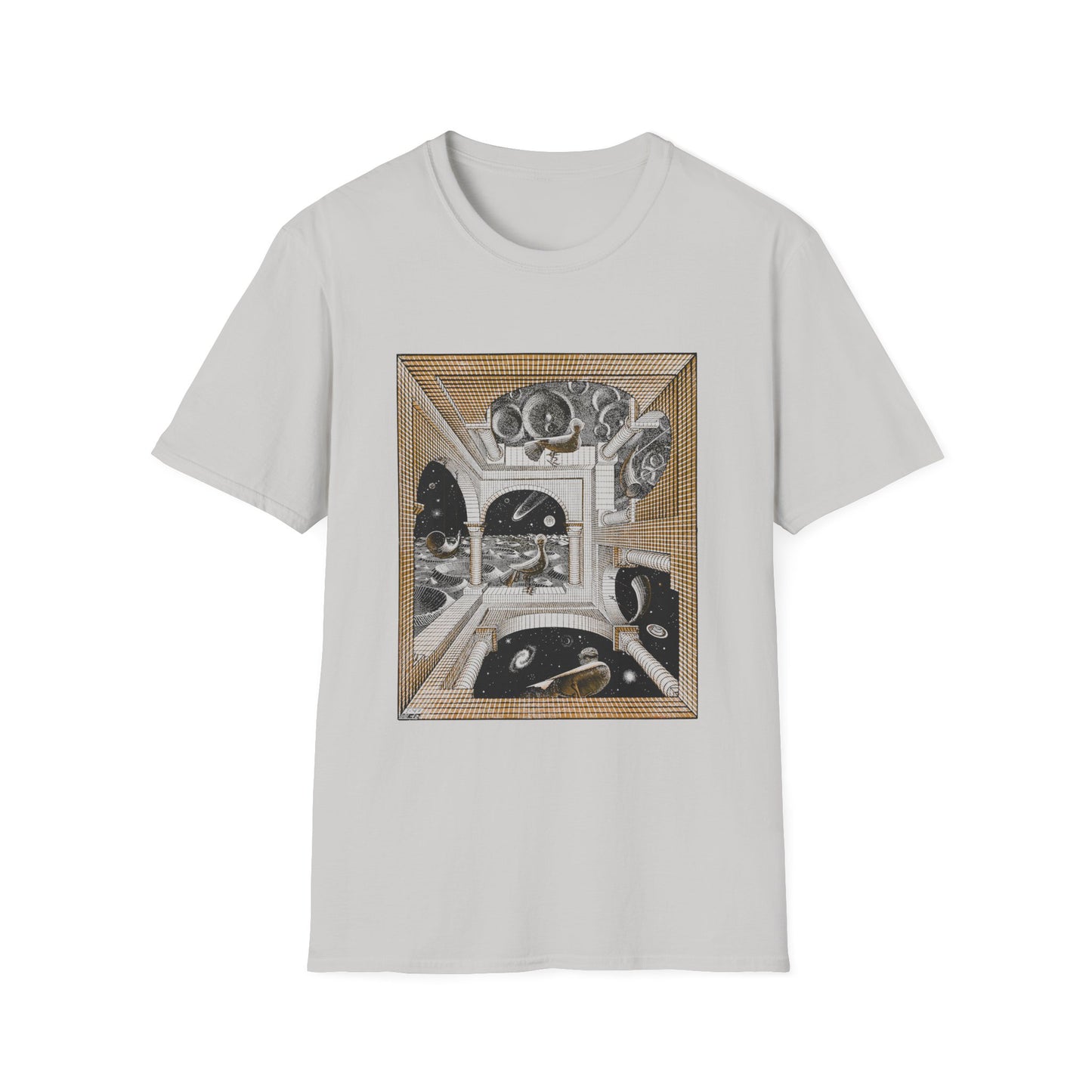 1947 m.c escher another world tshirt