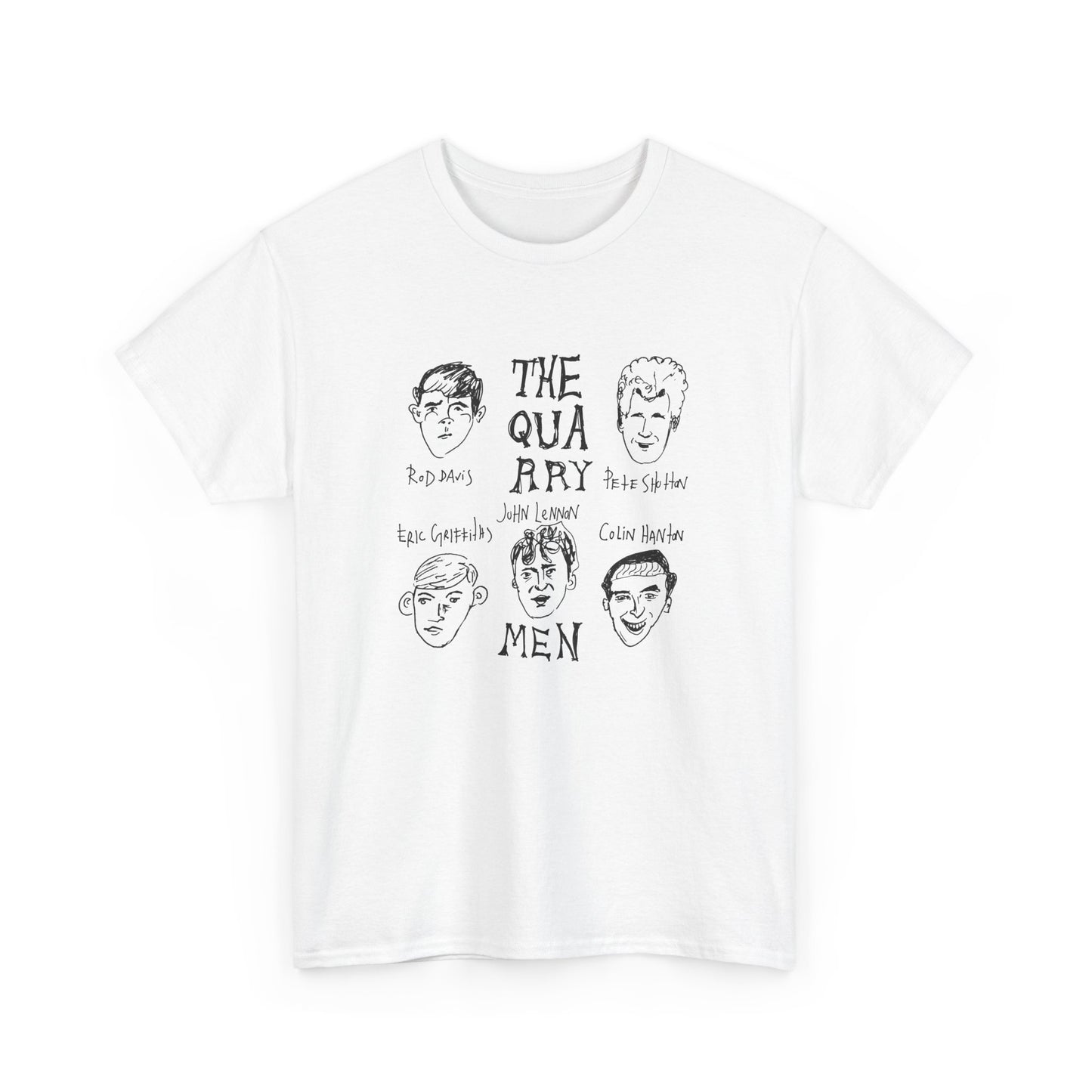 the quarrymen original lineup wonky sketch band tshirt