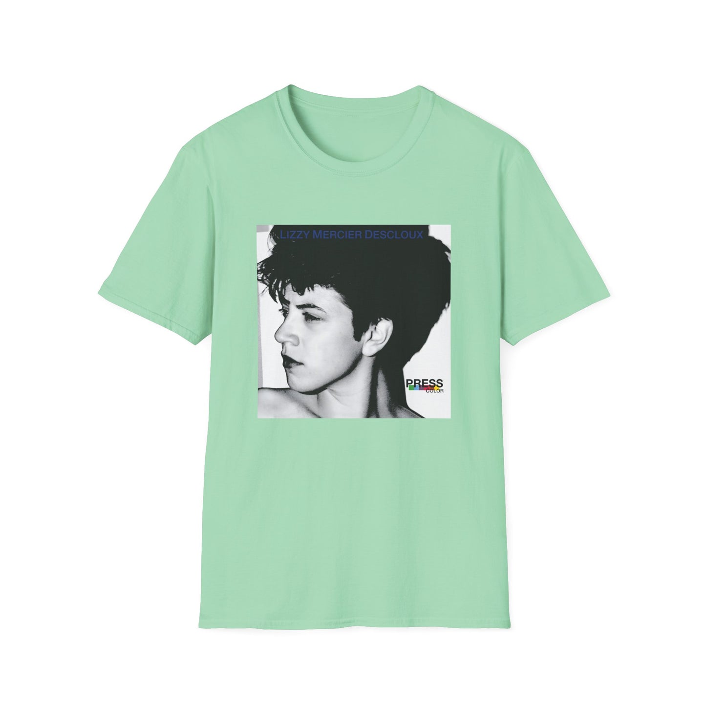lizzy mercier descloux 1979 press color album cover tshirt