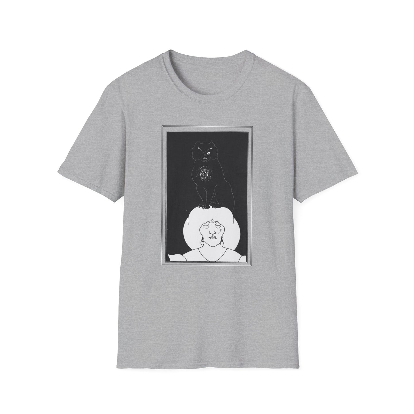 1901 illustration by aubrey beardsley the black cat for the tales of edgar allan poe tshirt